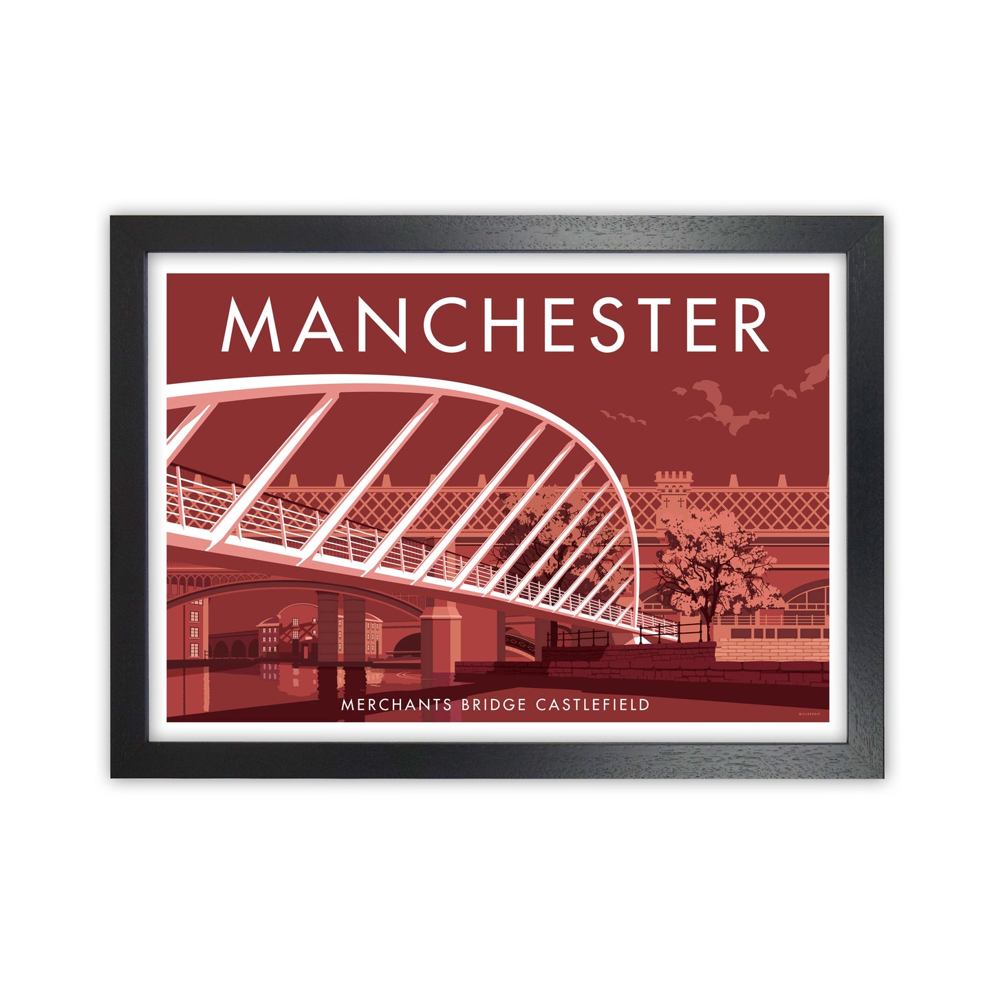 Manchester by Stephen Millership Black Grain