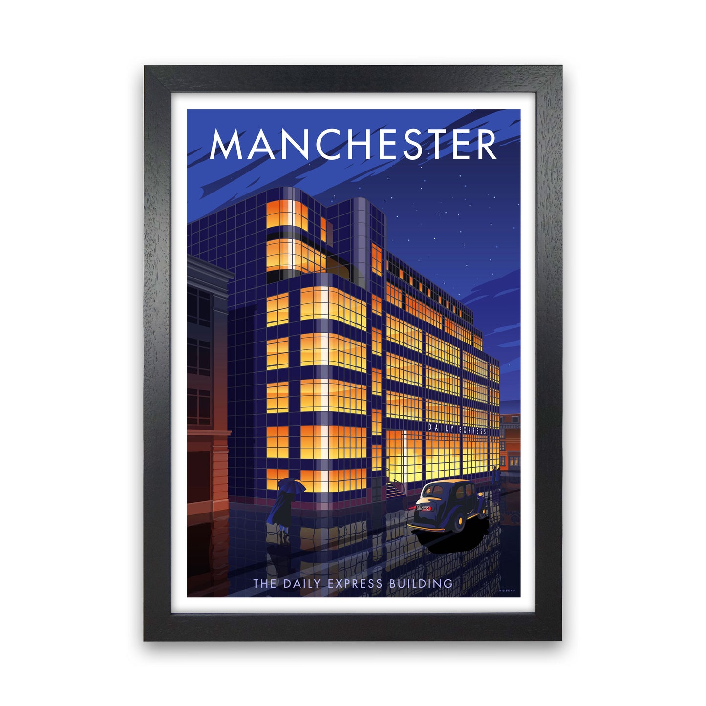 Manchester by Stephen Millership Black Grain