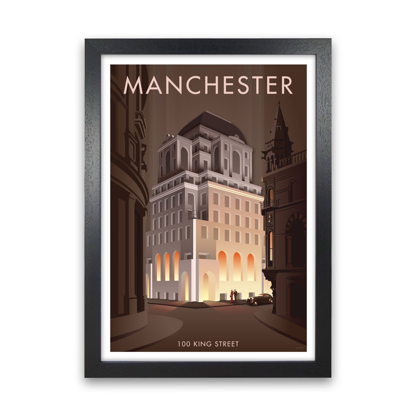 Manchester by Stephen Millership Black Grain