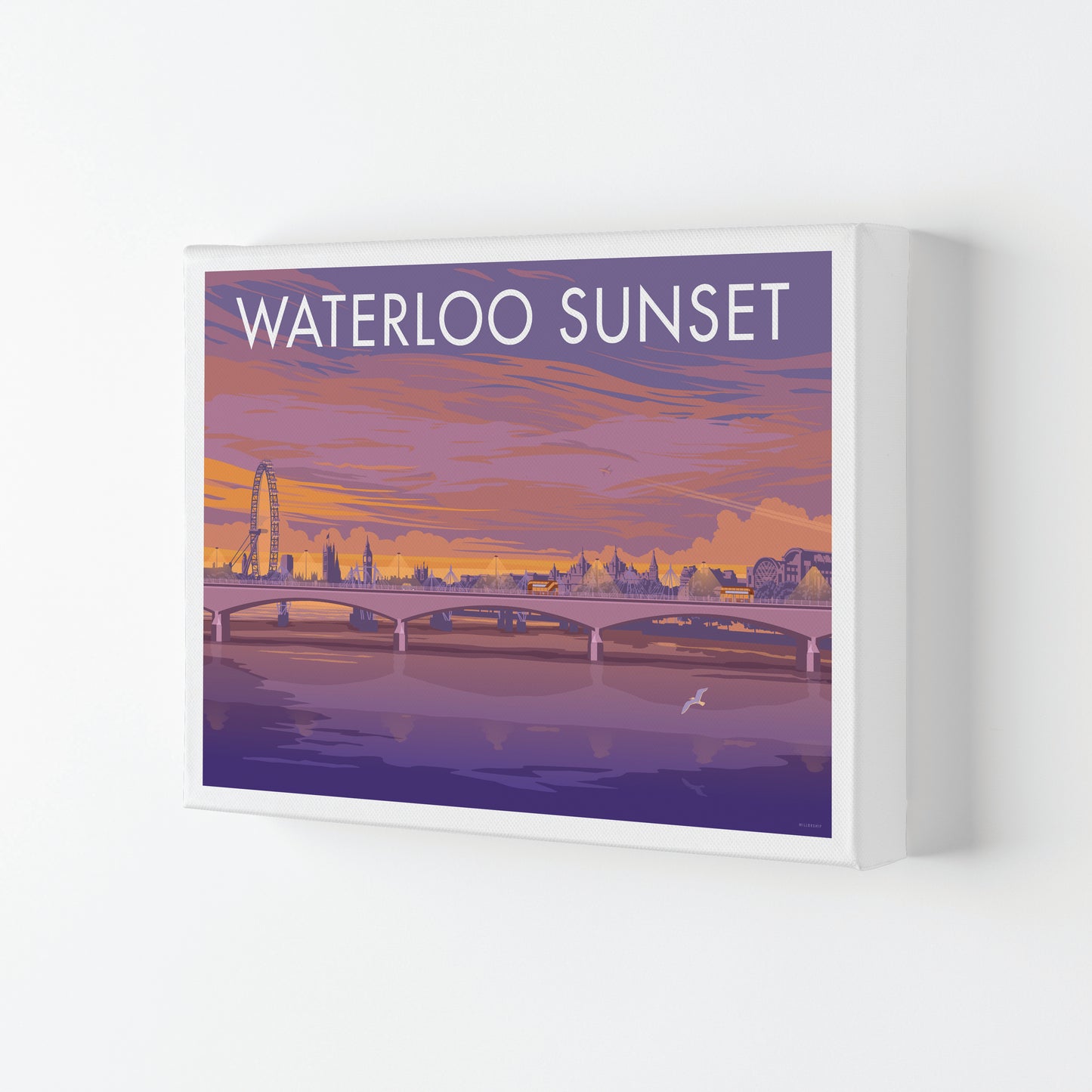 London Waterloo Travel Art Print By Stephen Millership Canvas