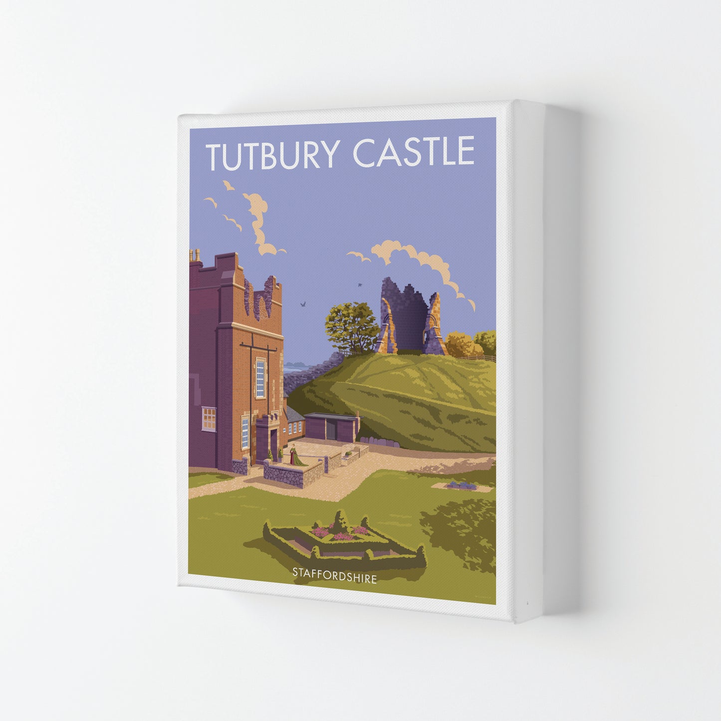 Tutbury Castle Travel Art Print By Stephen Millership Canvas