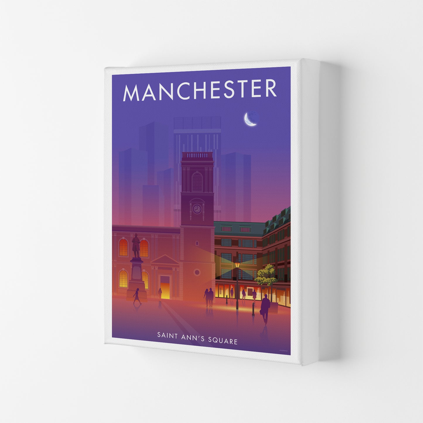 Manchester St Annes Sq Art Print by Stephen Millership Canvas