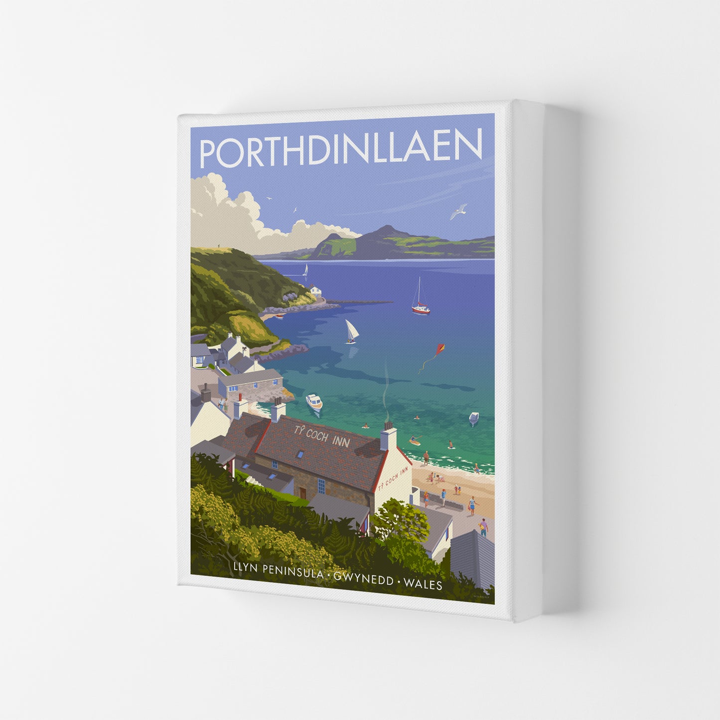 Wales Porthdinllaen Art Print by Stephen Millership Canvas