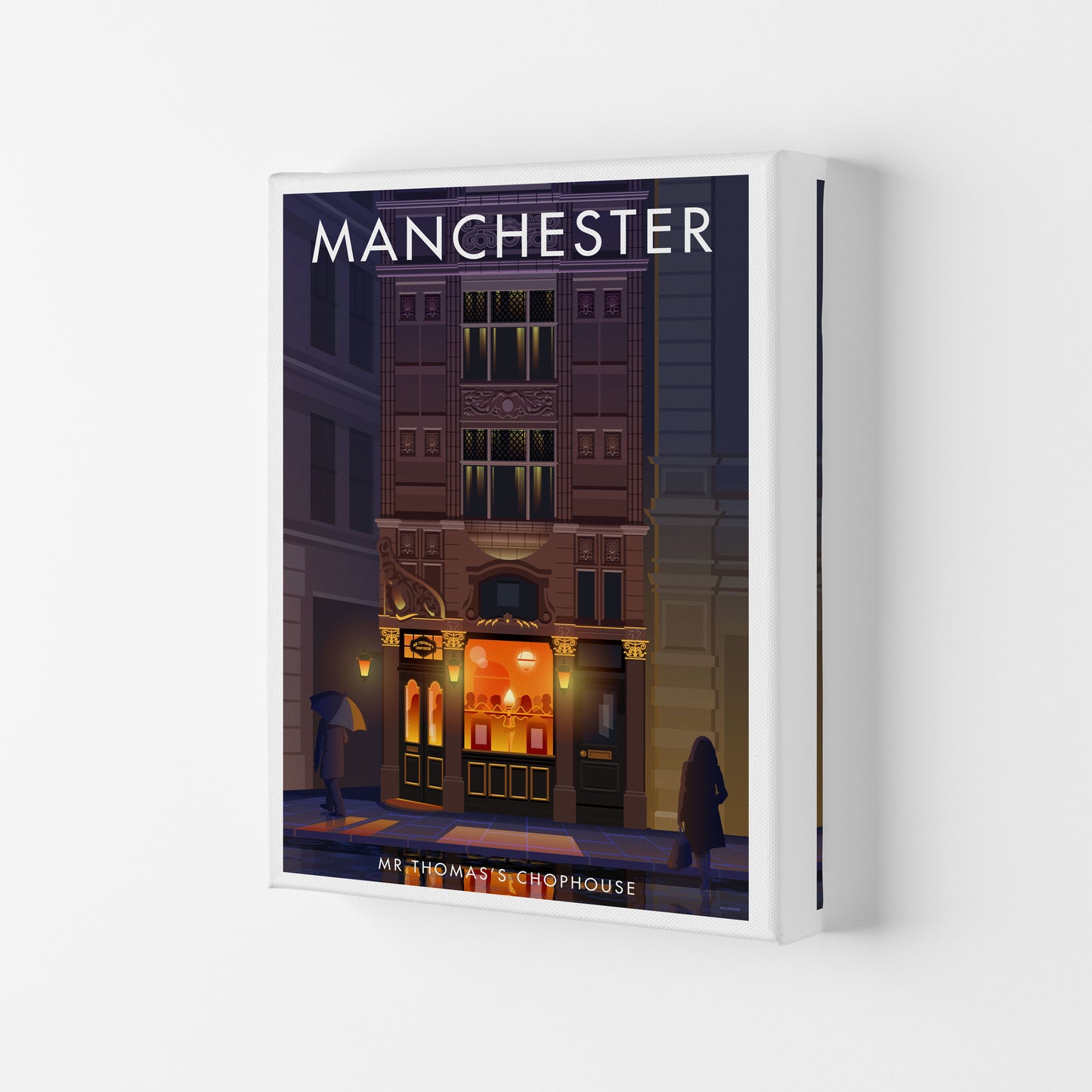 Mr Thomas's Chophouse Manchester Art Print by Stephen Millership Canvas