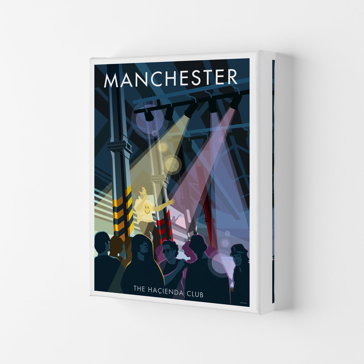 The Haçienda Club Manchester Framed Digital Art Print by Stephen Millership Canvas