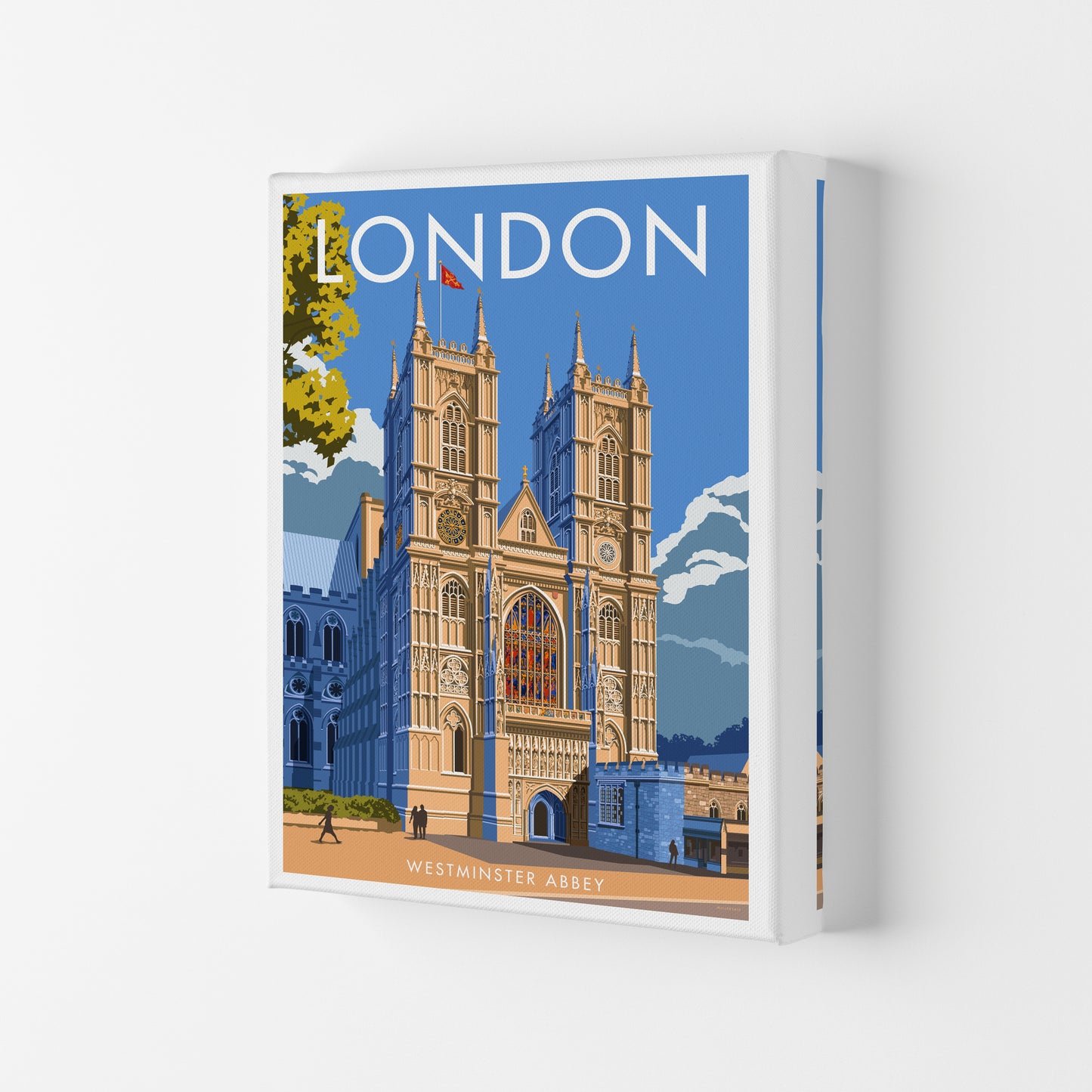 Westminster Abbey London Framed Digital Art Print by Stephen Millership Canvas