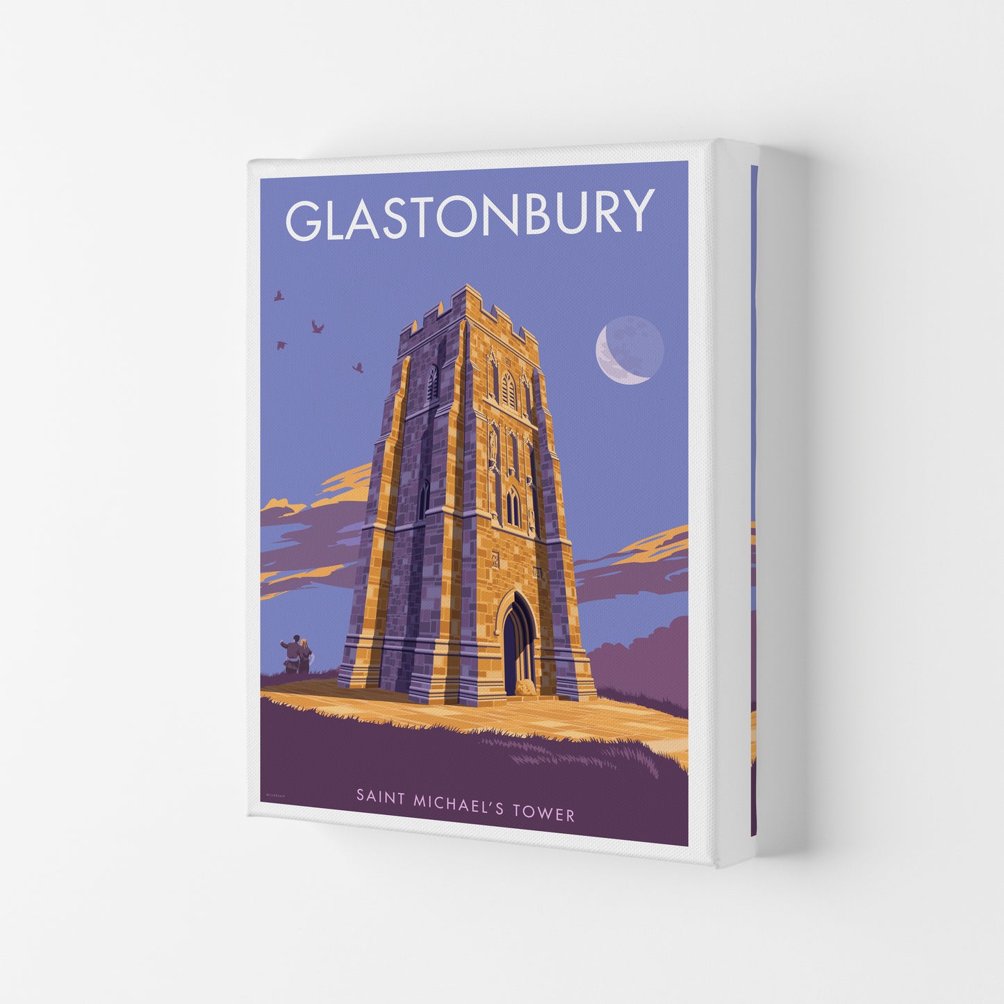 Saint Michael's Tower Glastonbury Art Print by Stephen Millership Canvas