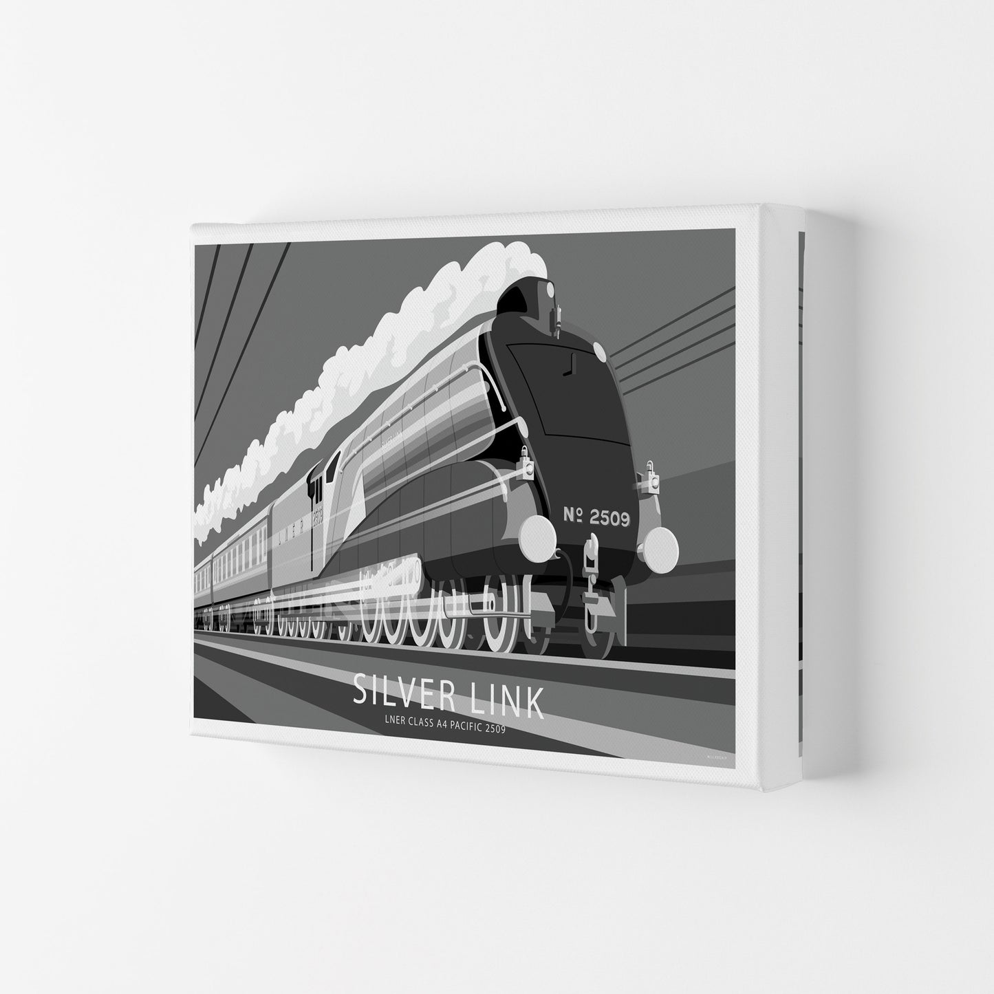 The Silver Link Art Print by Stephen Millership, Framed Transport Poster Canvas