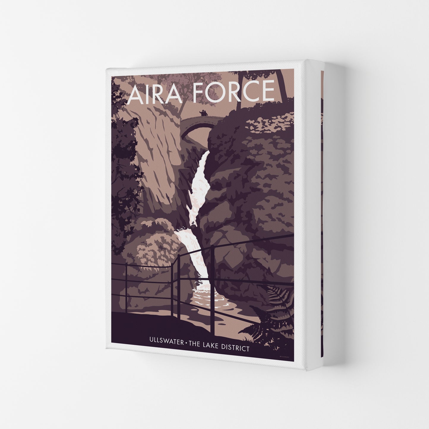 Aira Force Art Print by Stephen Millership, Framed Wall Art Canvas