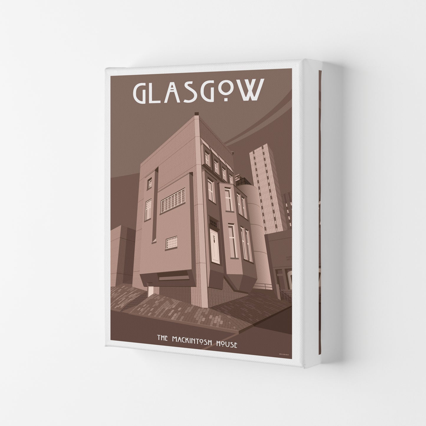 Glasgow Art Print by Stephen Millership Canvas