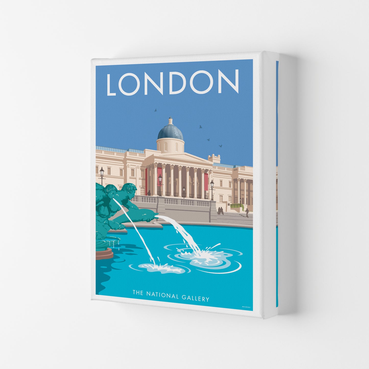 London National Gallery Art Print by Stephen Millership Canvas