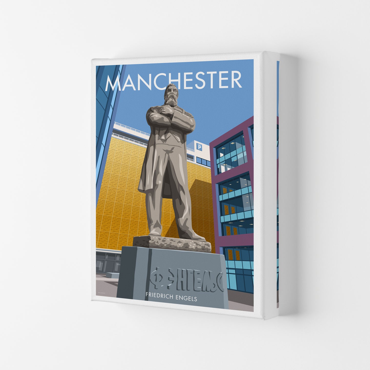 Manchester Framed Digital Art Print by Stephen Millership Canvas