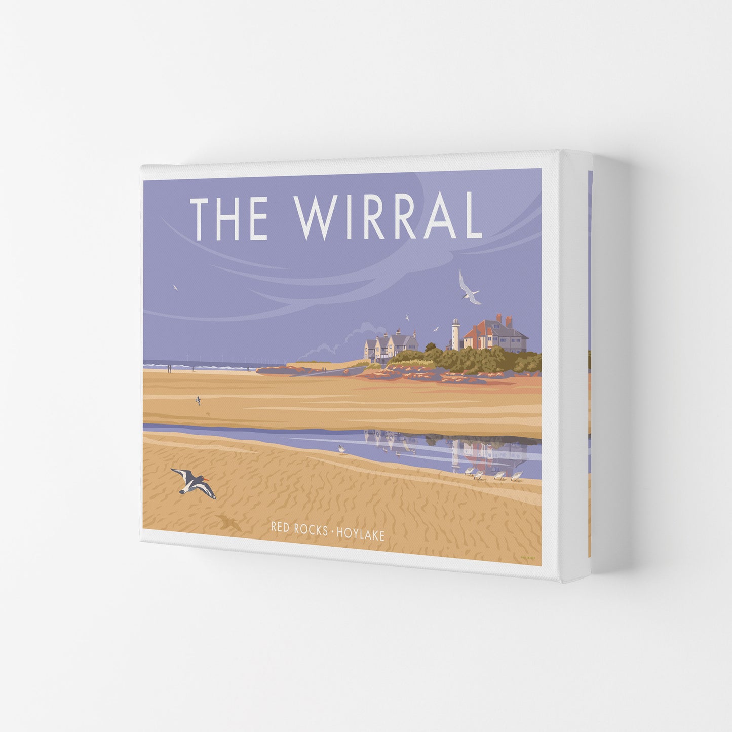 Redrocks Wirral Travel Art Print by Stephen Millership Canvas