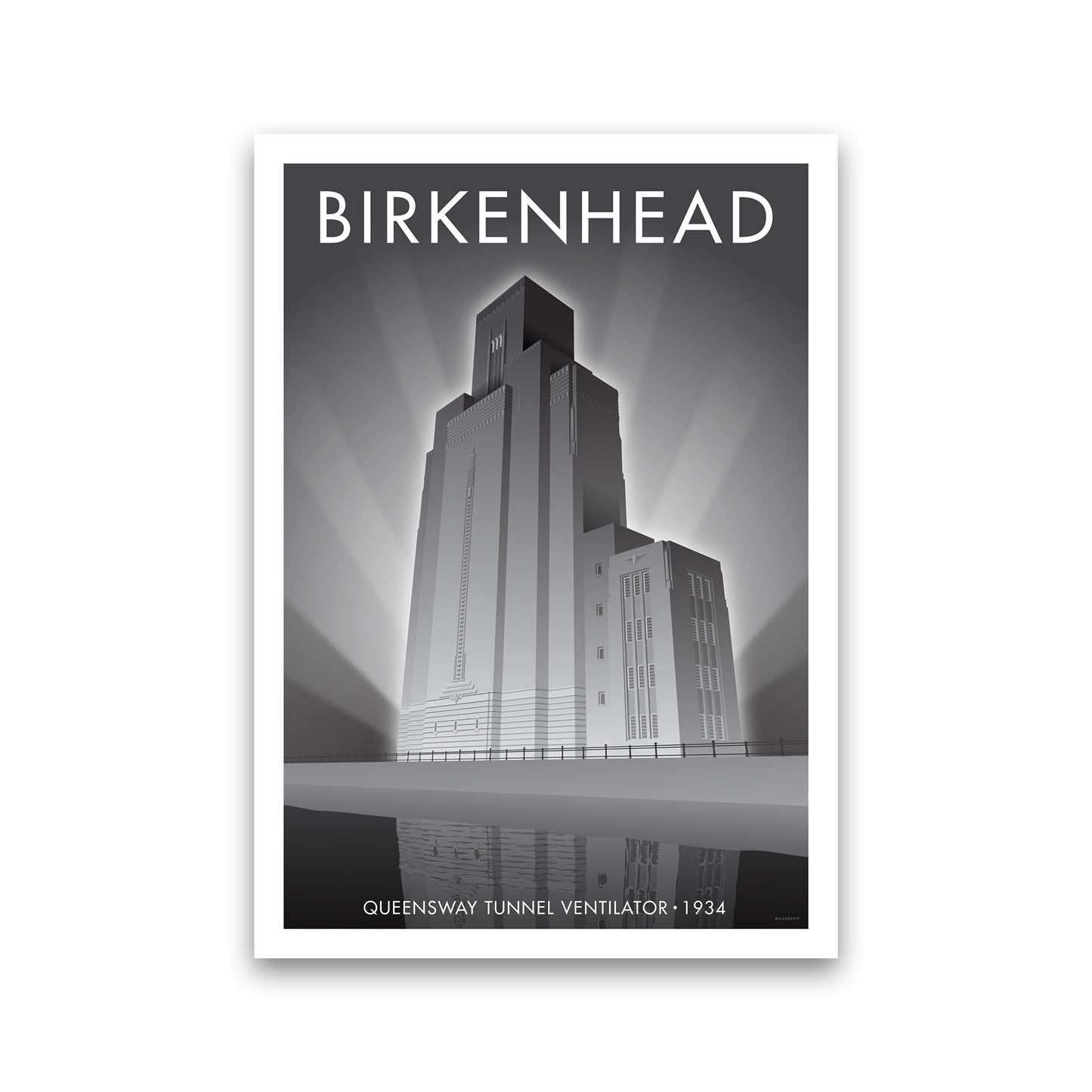 Birkenhead Queensway Tunnel Travel Art Print By Stephen Millership Print Only
