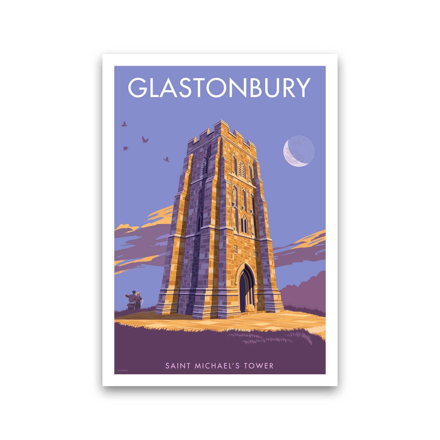 Saint Michael's Tower Glastonbury Art Print by Stephen Millership Print Only