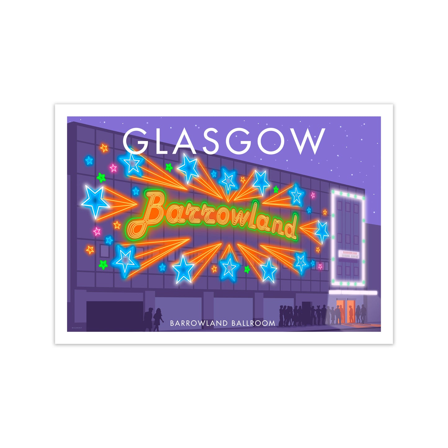 Barrowland Ballroom Glasgow Art Print by Stephen Millership Print Only