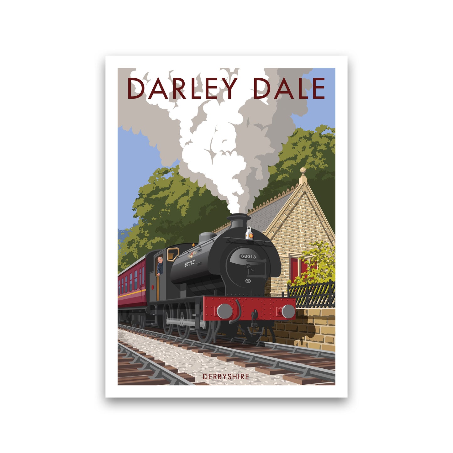 Darley Dale Derbyshire Travel Art Print by Stephen Millership Print Only