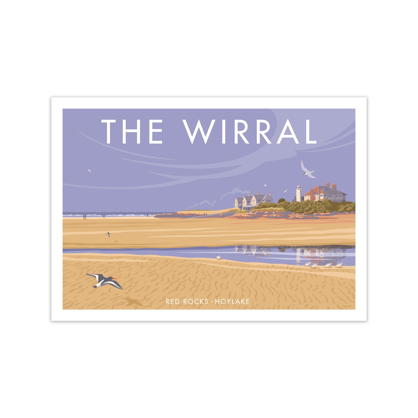 Redrocks Wirral Travel Art Print by Stephen Millership Print Only