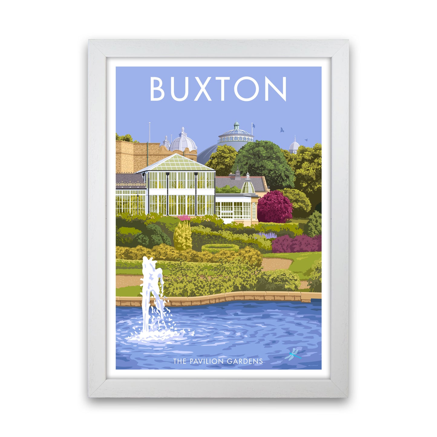 Buxton Derbyshire Travel Art Print by Stephen Millership White Grain