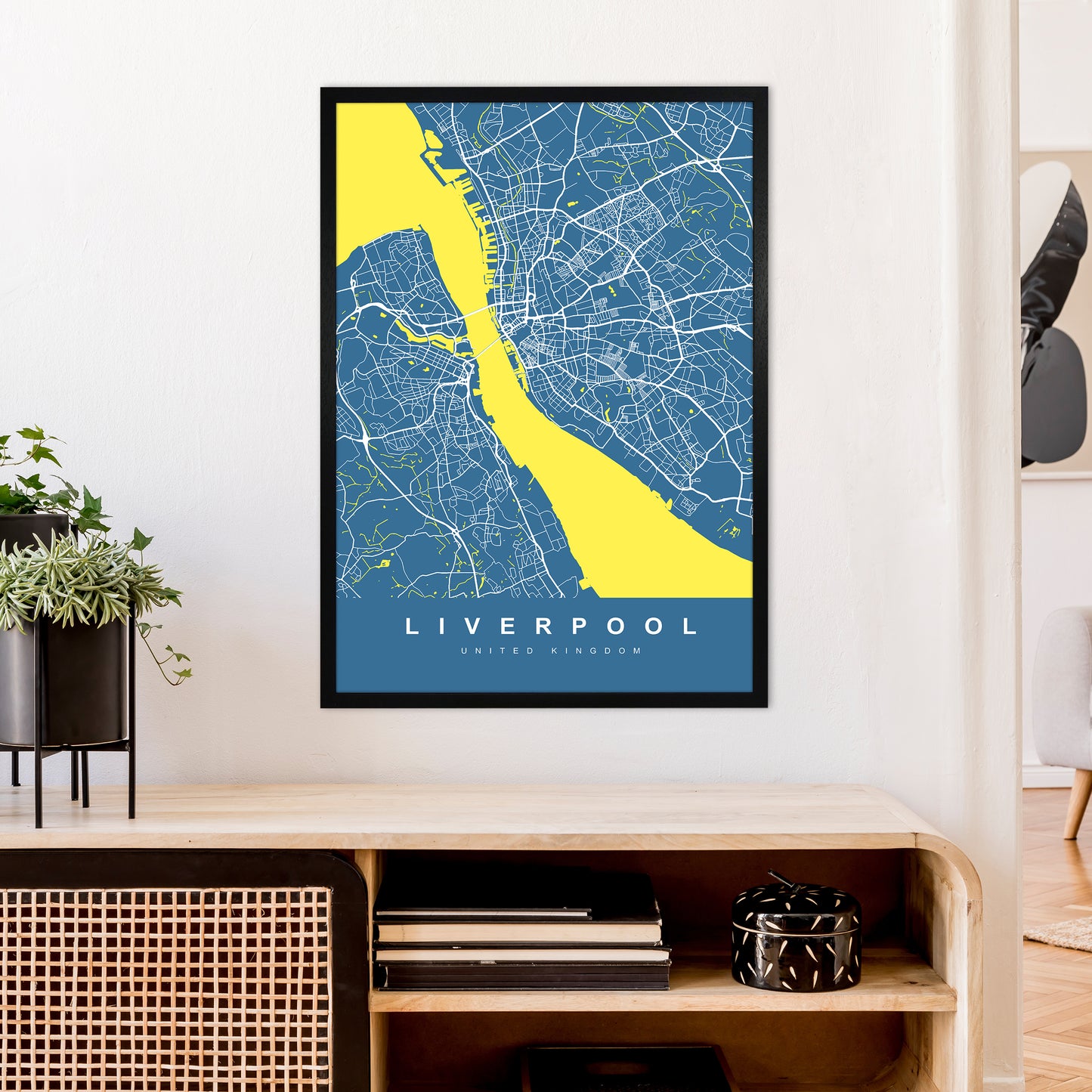 Liverpool I Art Print by UrbanMaps A1 White Frame