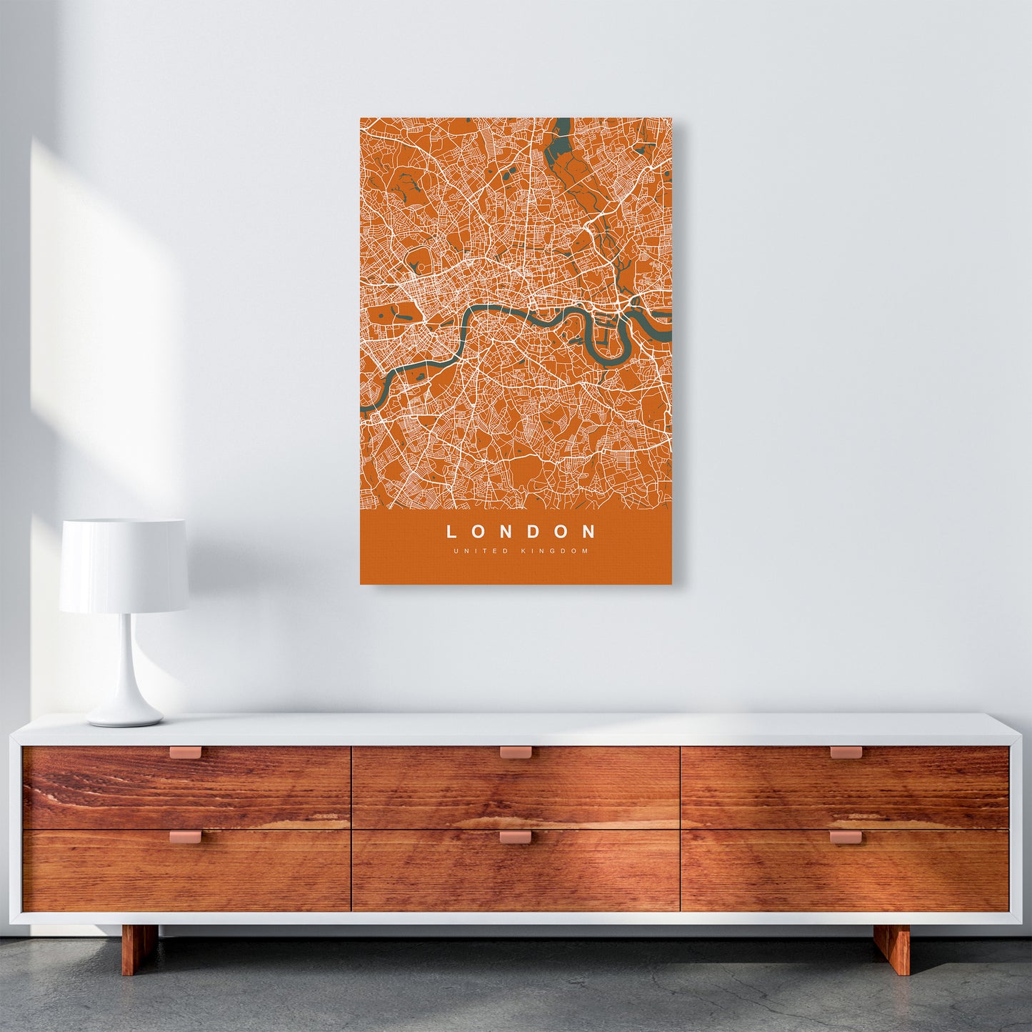 London I Art Print by UrbanMaps A1 Canvas