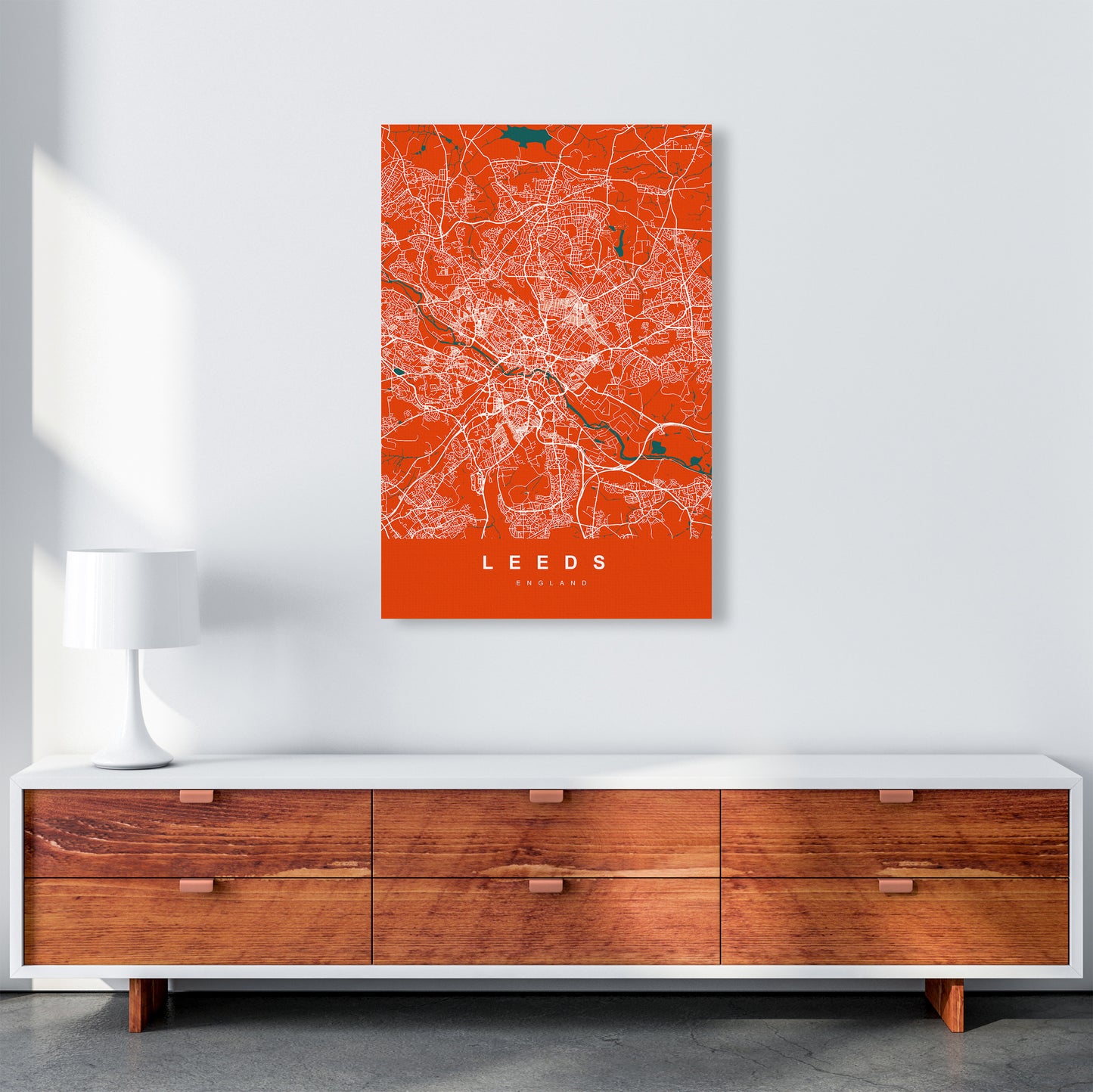 Leeds I Art Print by UrbanMaps A1 Canvas