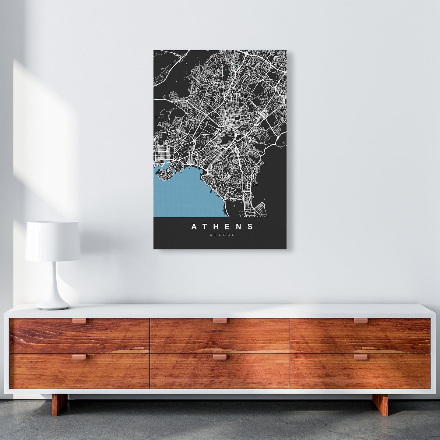 Athens Art Print by UrbanMaps A1 Canvas