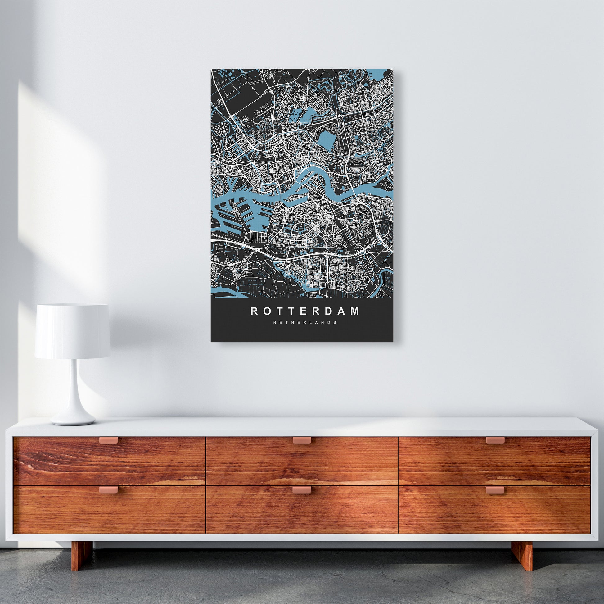 Rotterdam Art Print by UrbanMaps A1 Canvas
