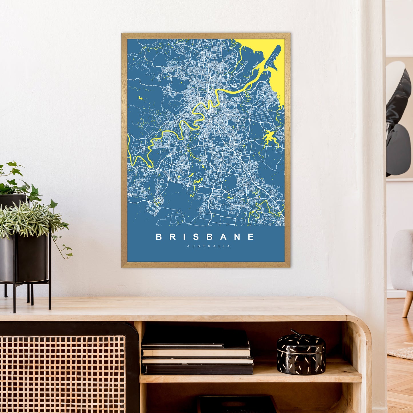 Brisbane I Art Print by UrbanMaps A1 Print Only