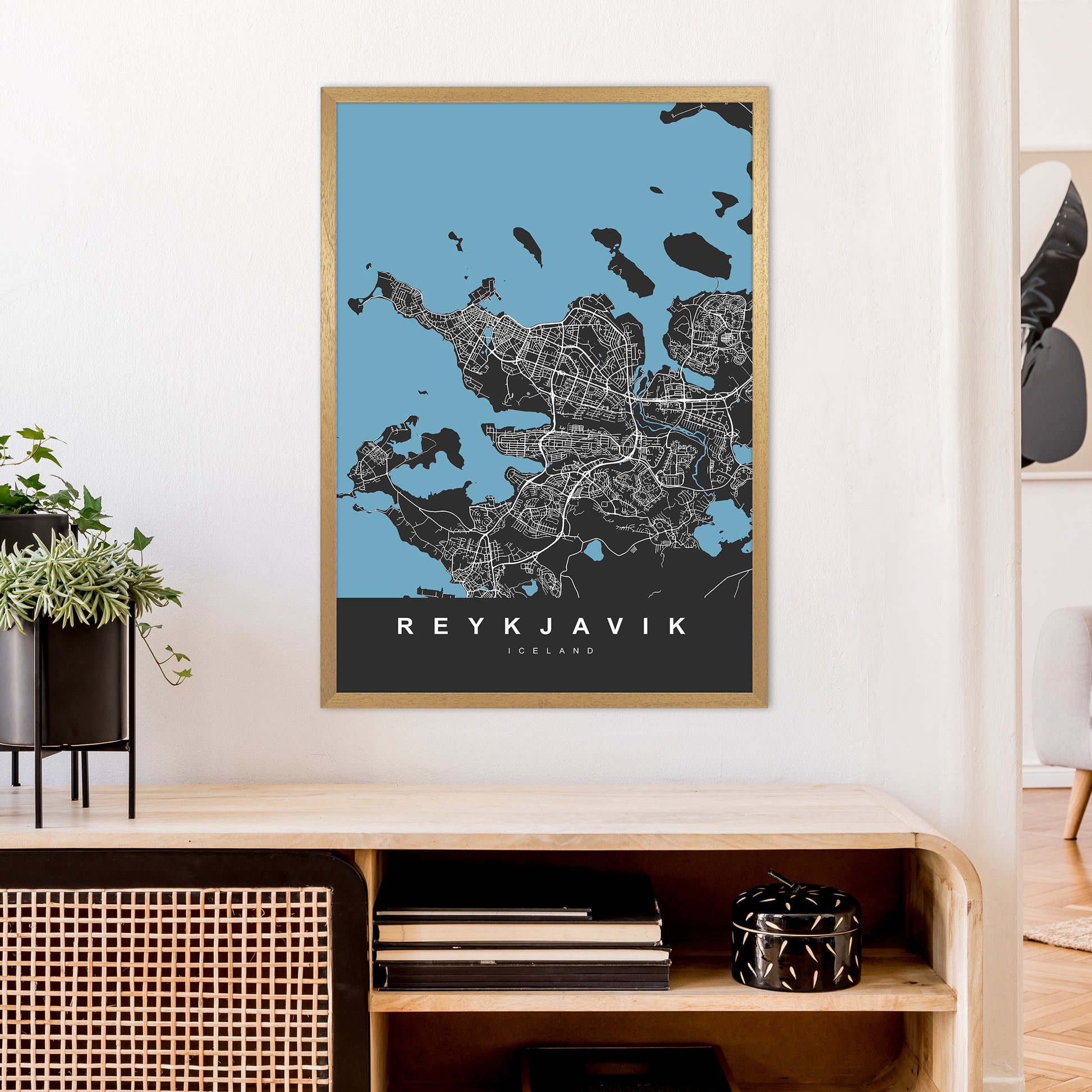 Reykjavik Art Print by UrbanMaps A1 Print Only