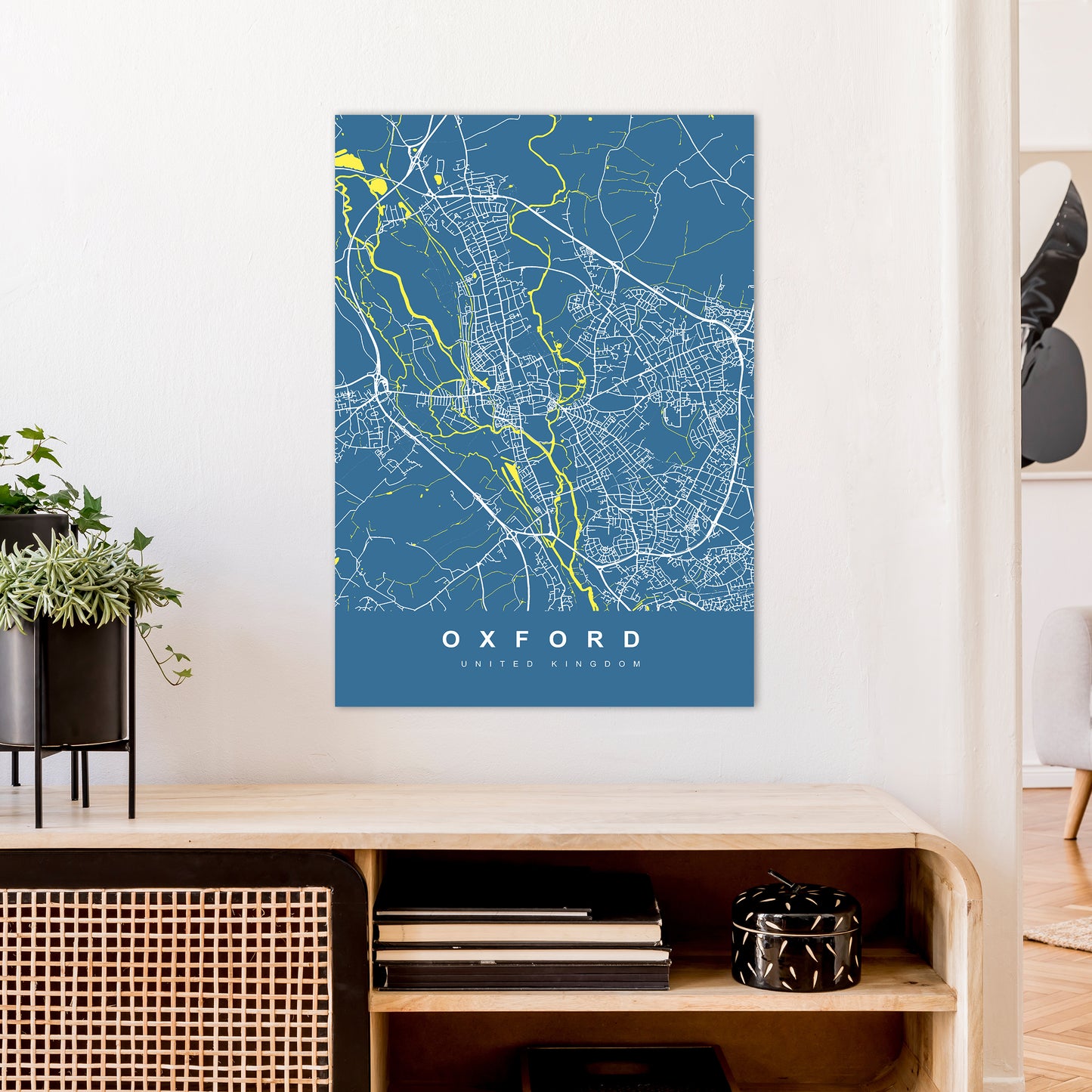 Oxford II Art Print by UrbanMaps A1 Black Frame