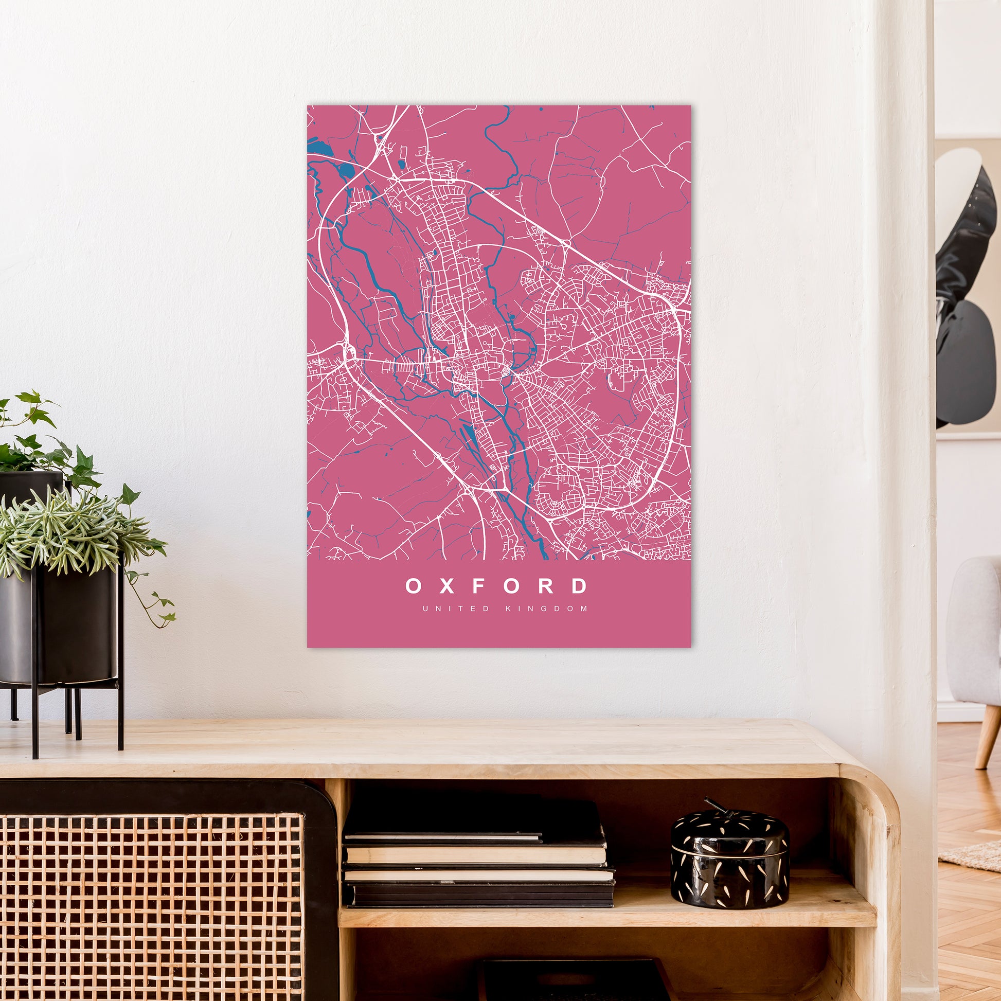 Oxford III Art Print by UrbanMaps A1 Black Frame