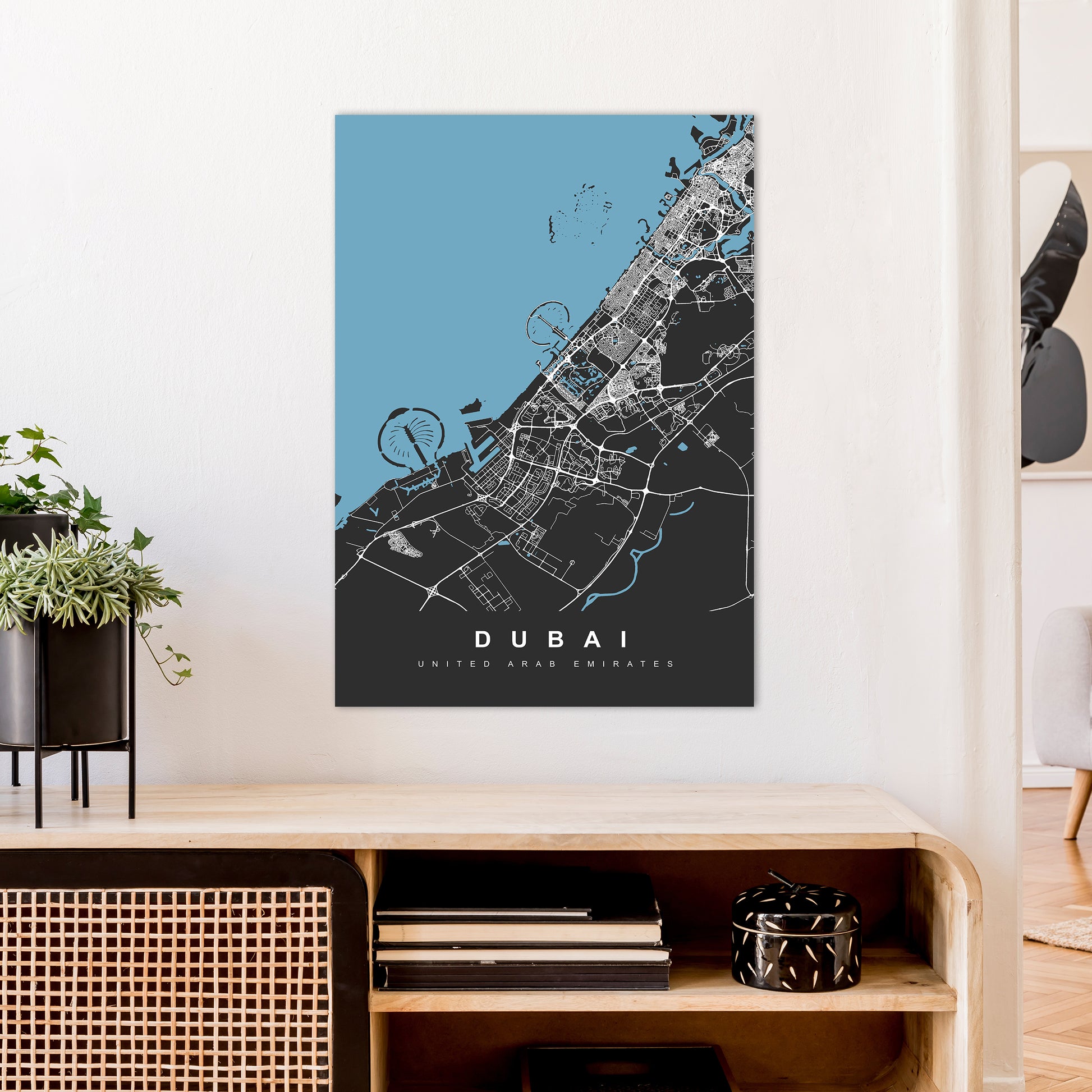 Dubai Art Print by UrbanMaps A1 Black Frame