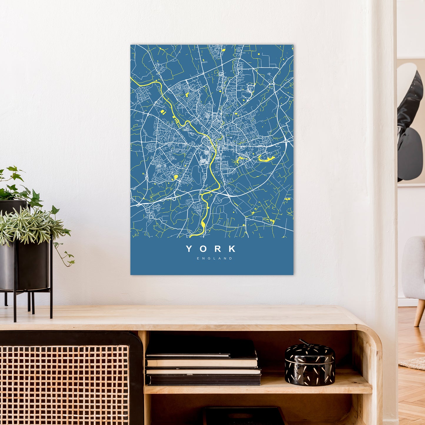 York II Art Print by UrbanMaps A1 Black Frame