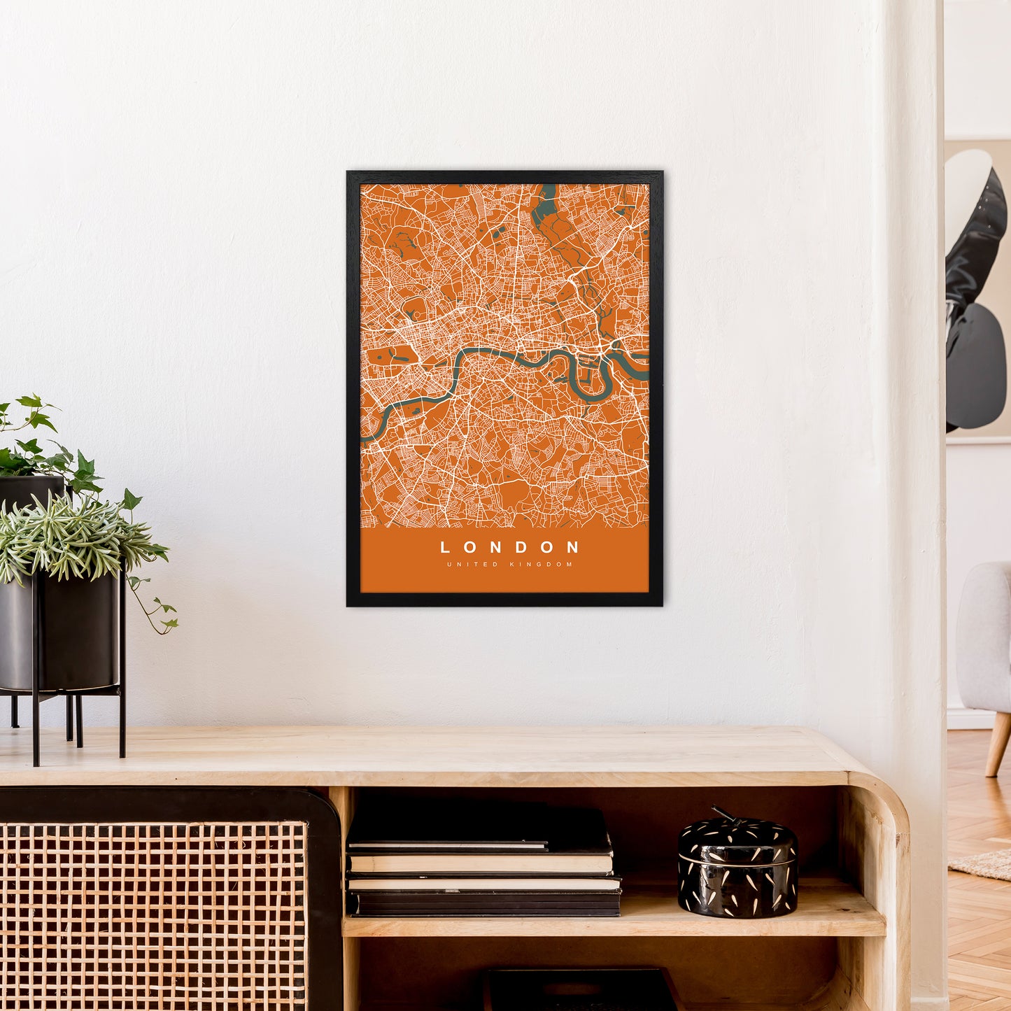 London I Art Print by UrbanMaps A2 White Frame
