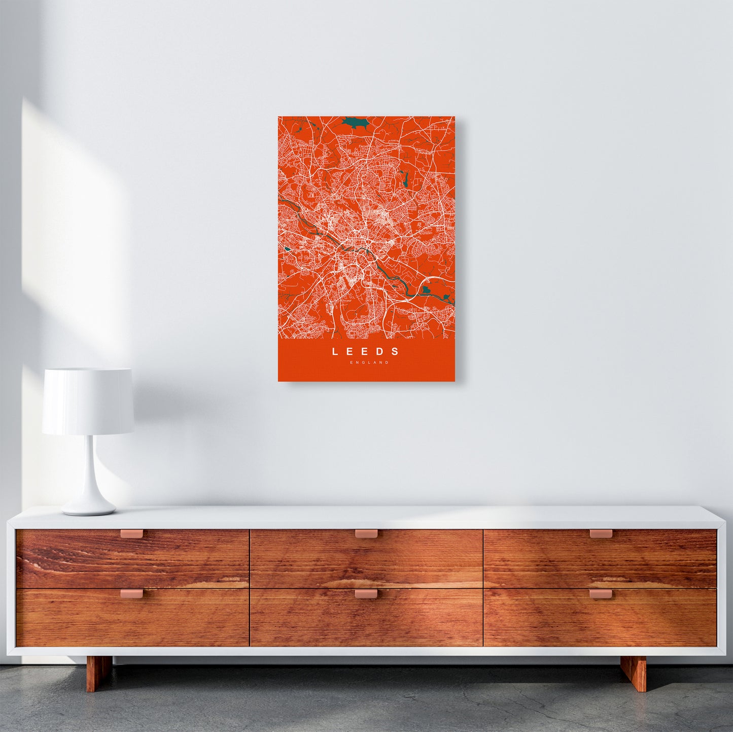 Leeds I Art Print by UrbanMaps A2 Canvas