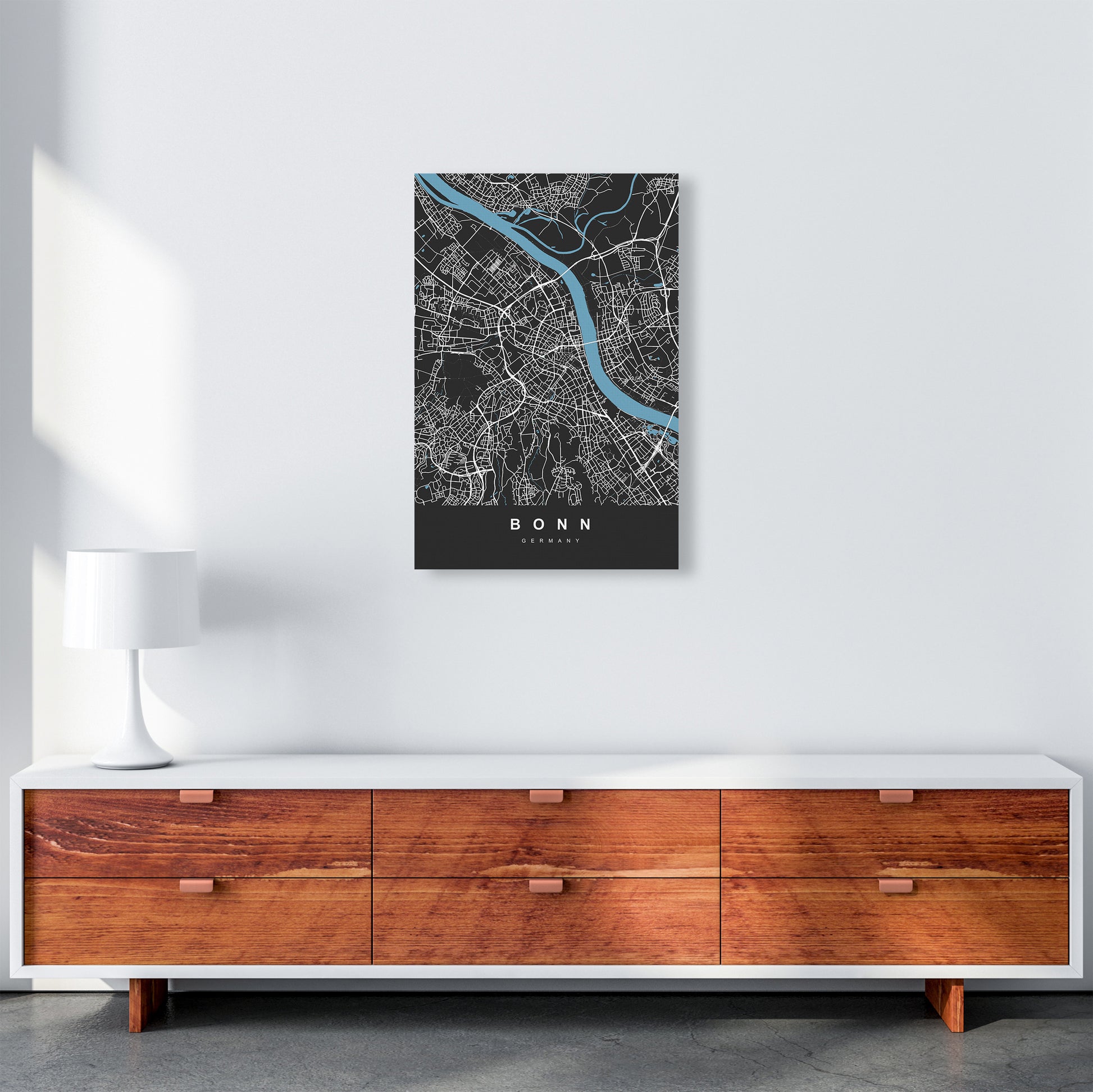 Bonn Art Print by UrbanMaps A2 Canvas