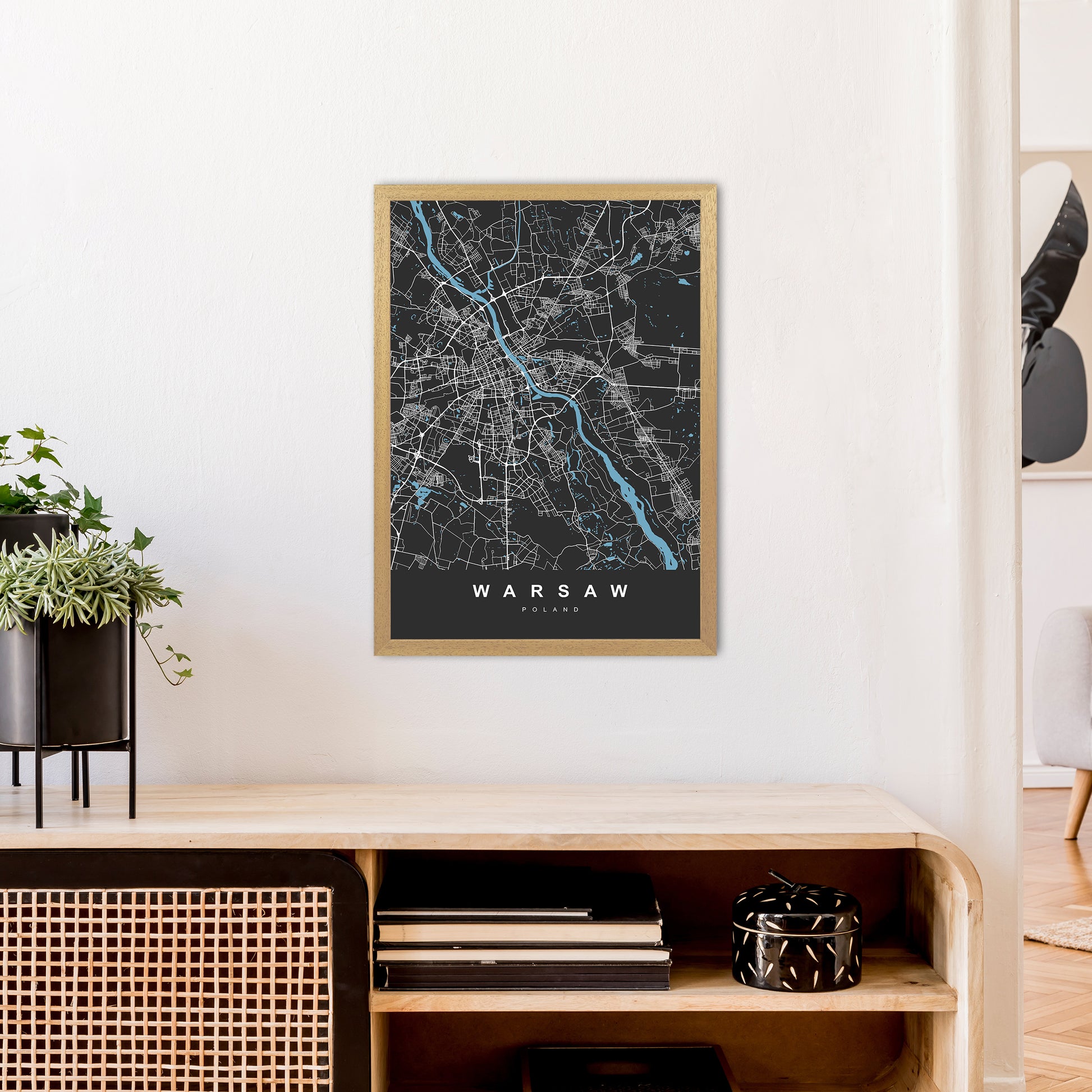 Warsaw Art Print by UrbanMaps A2 Print Only