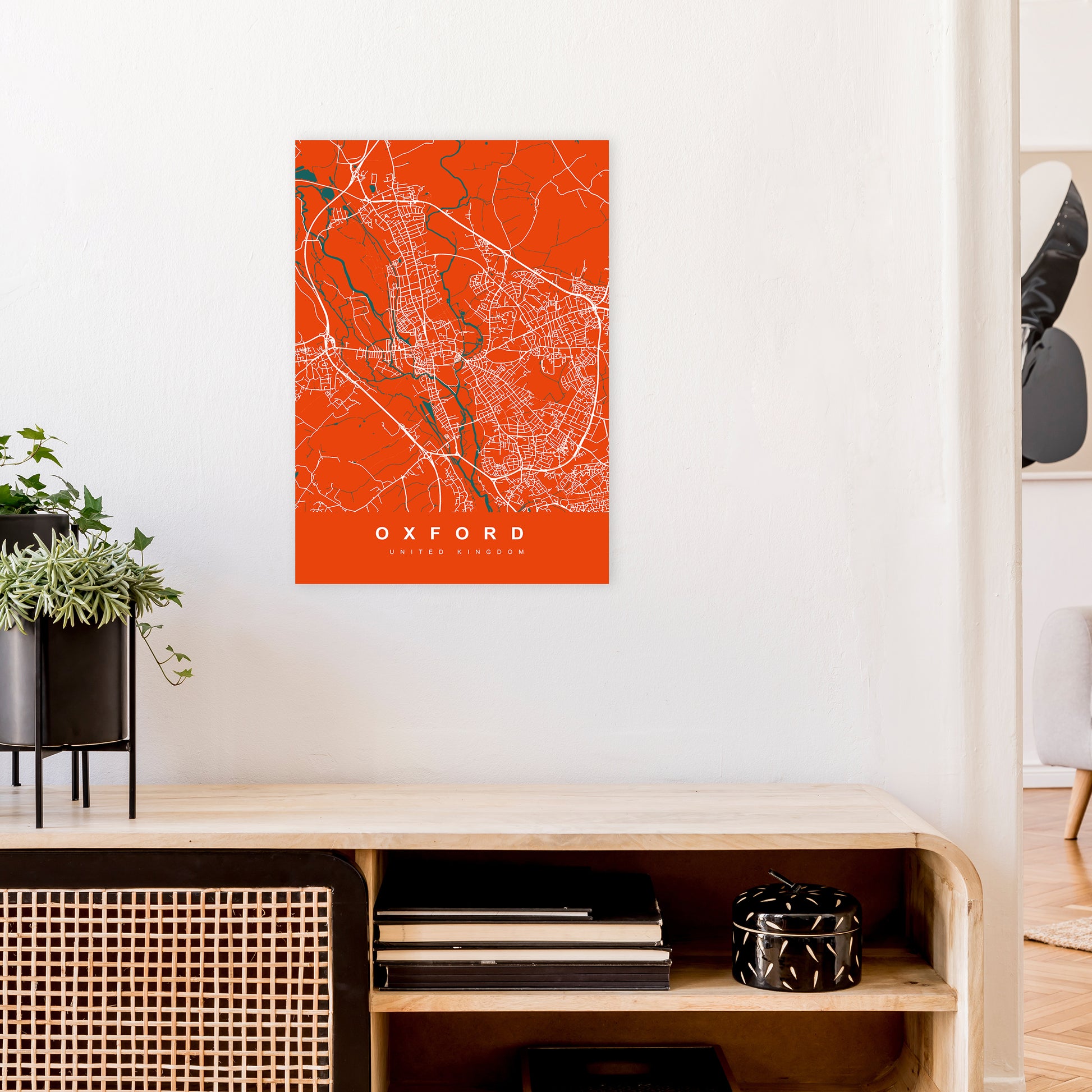 Oxford I Art Print by UrbanMaps A2 Black Frame