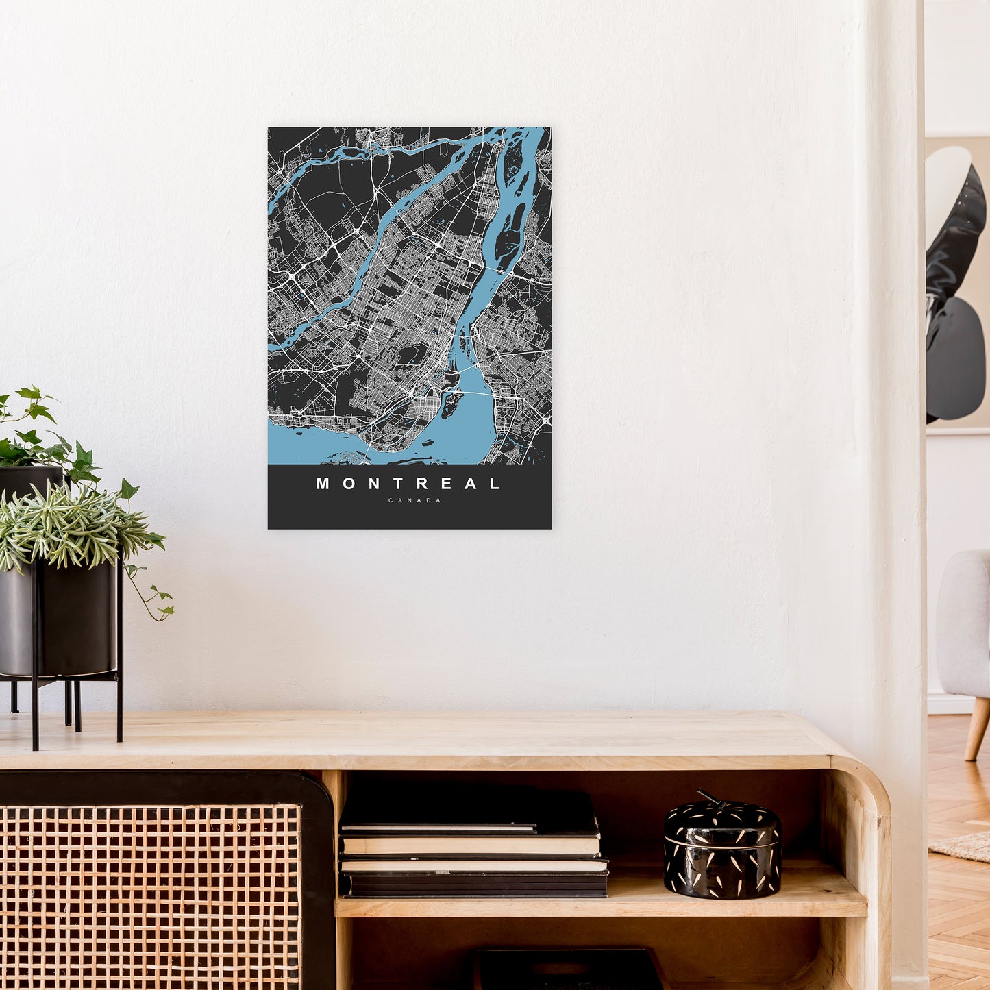 Montreal Art Print by UrbanMaps A2 Black Frame