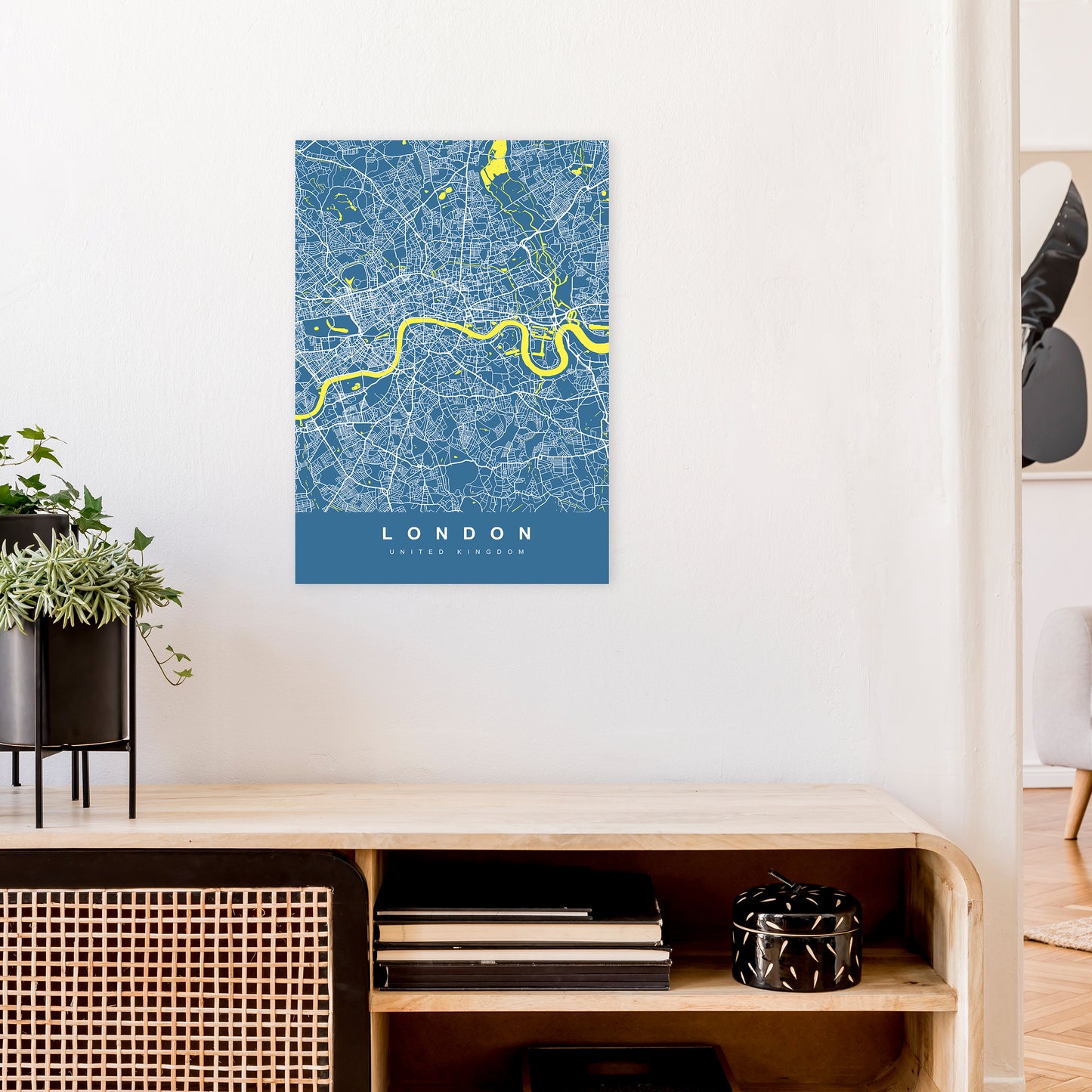 London II Art Print by UrbanMaps A2 Black Frame