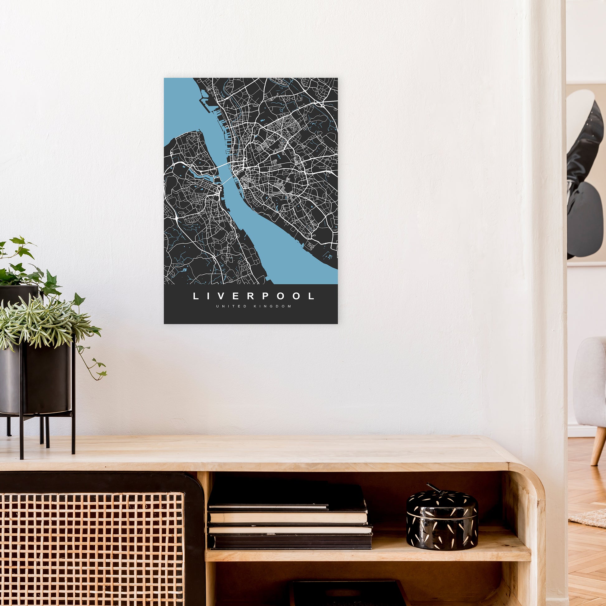 Liverpool II Art Print by UrbanMaps A2 Black Frame