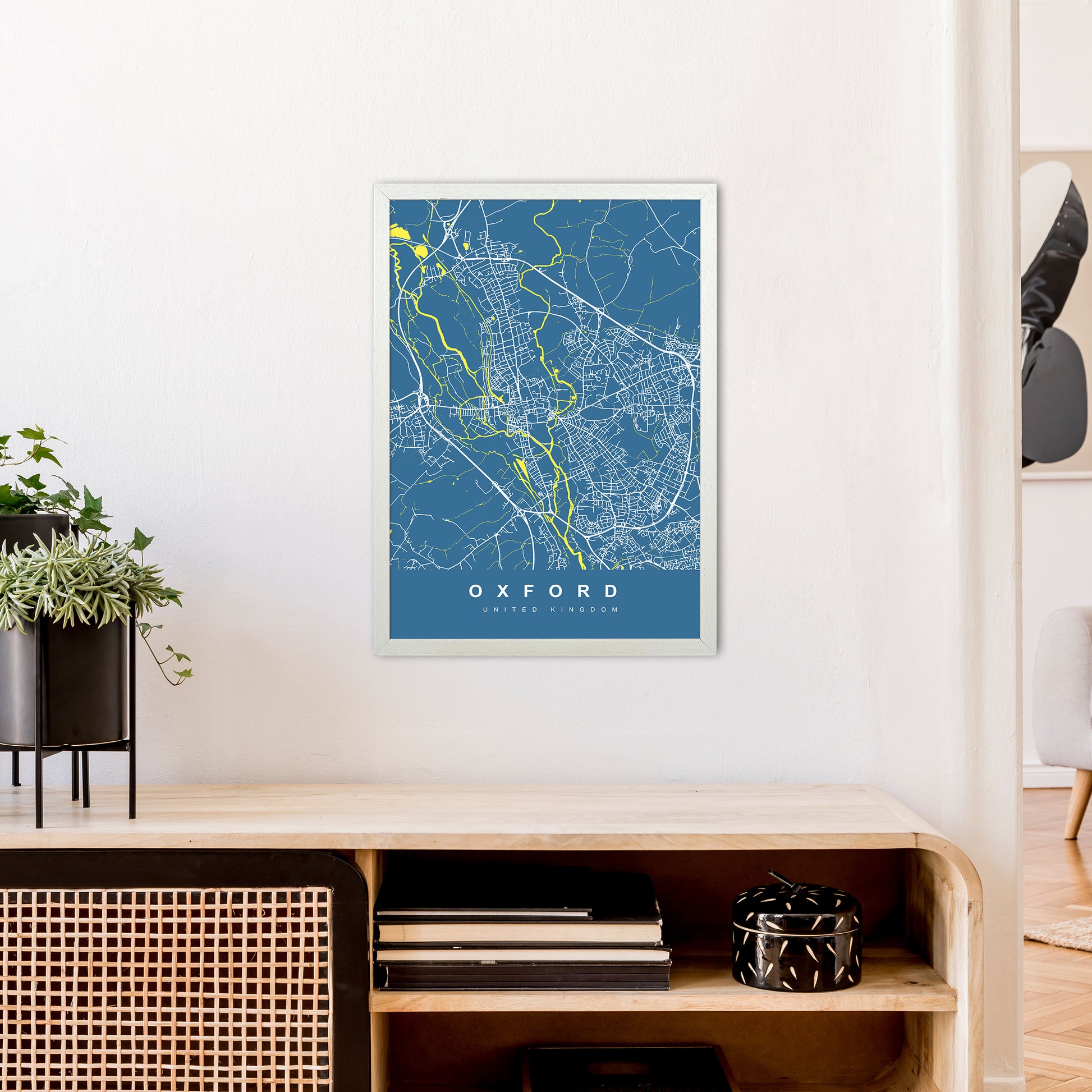 Oxford II Art Print by UrbanMaps A2 Oak Frame