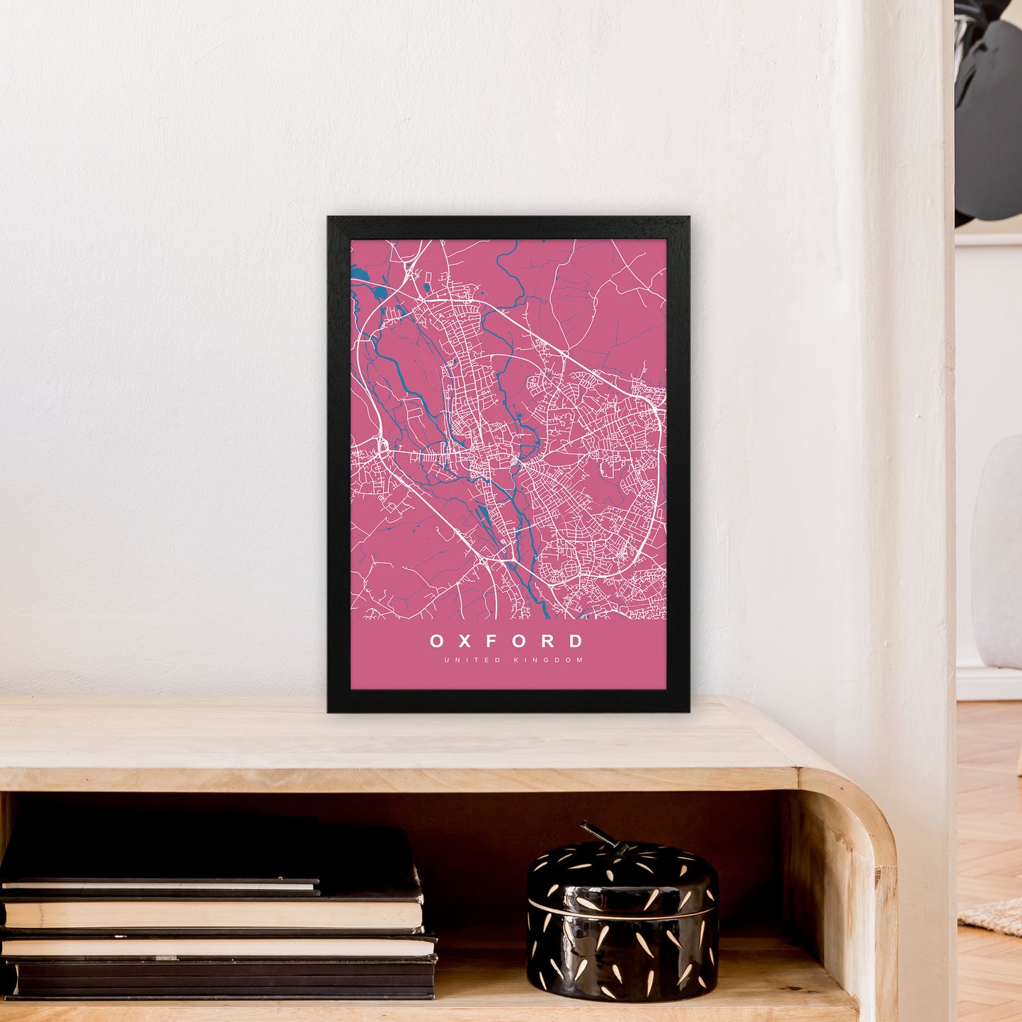 Oxford III Art Print by UrbanMaps A3 White Frame