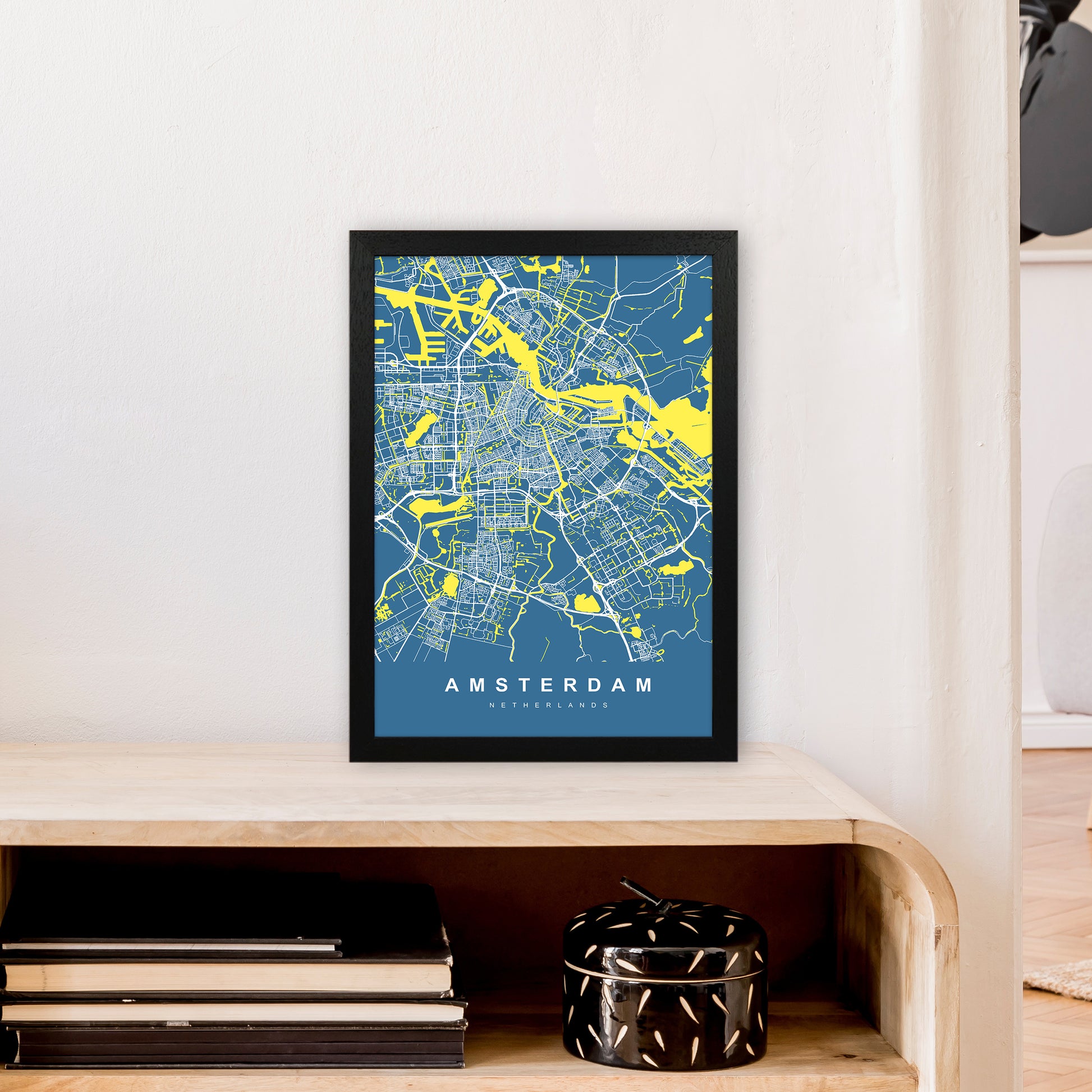 Amsterdam I Art Print by UrbanMaps A3 White Frame