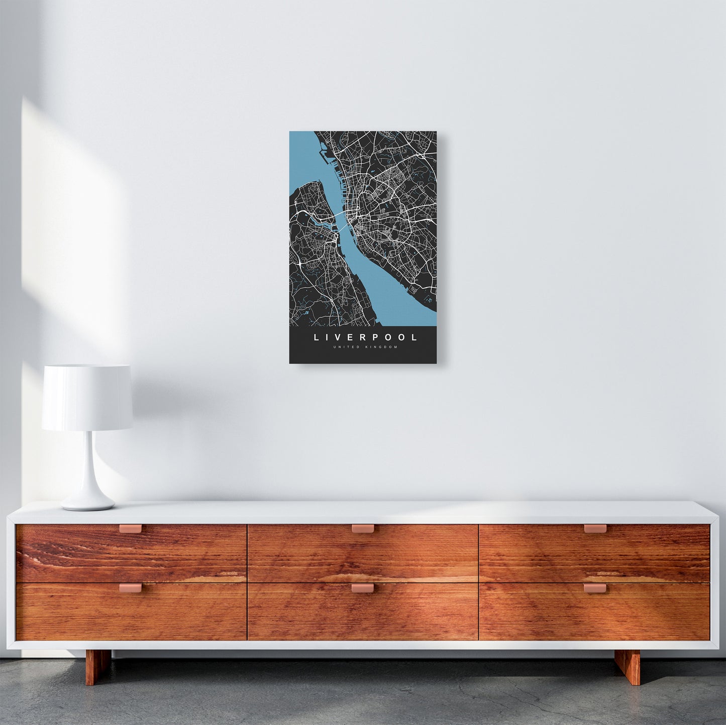 Liverpool II Art Print by UrbanMaps A3 Canvas
