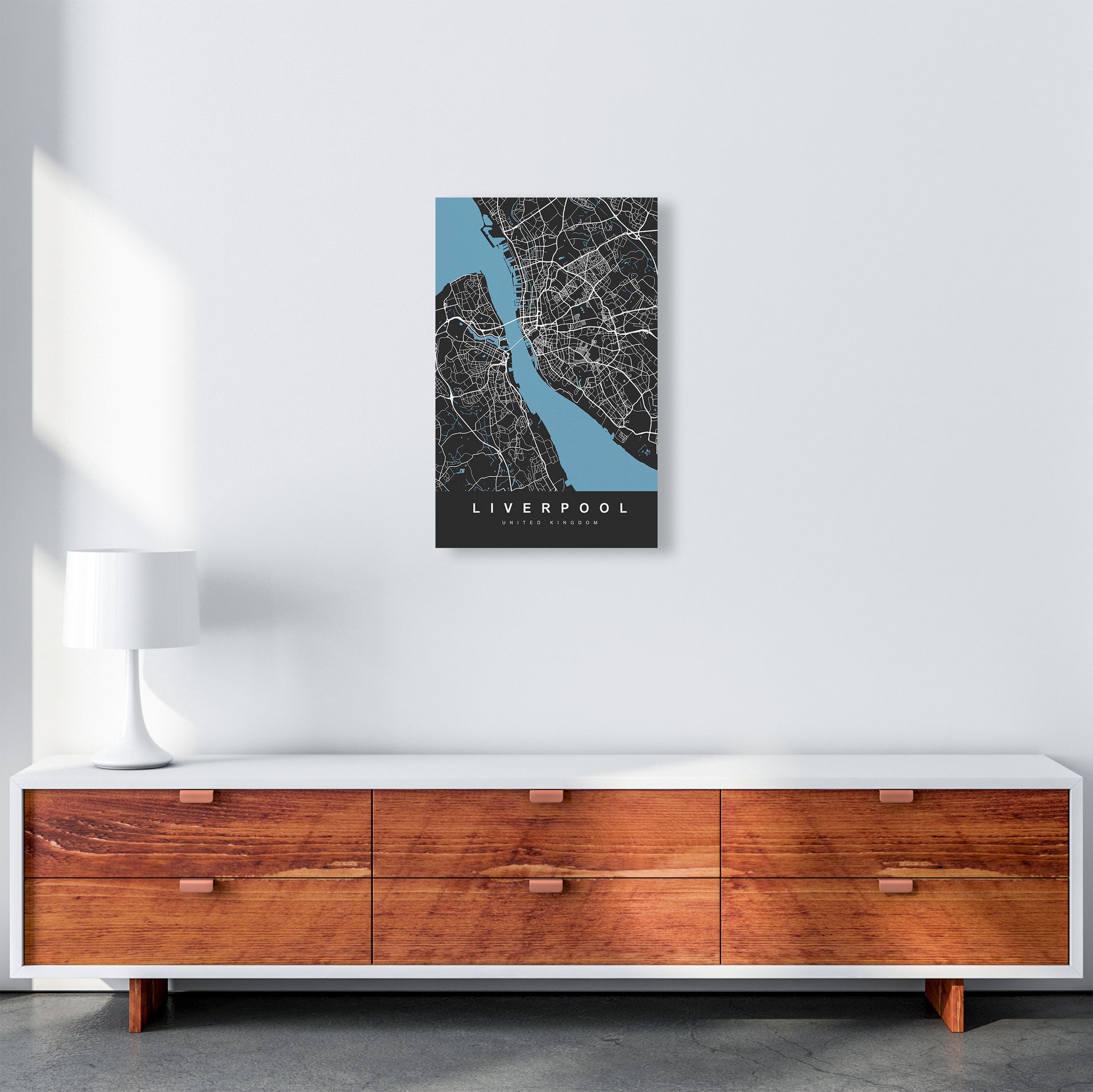 Liverpool II Art Print by UrbanMaps A3 Canvas