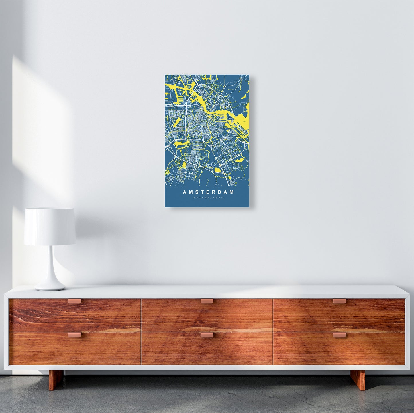 Amsterdam I Art Print by UrbanMaps A3 Canvas