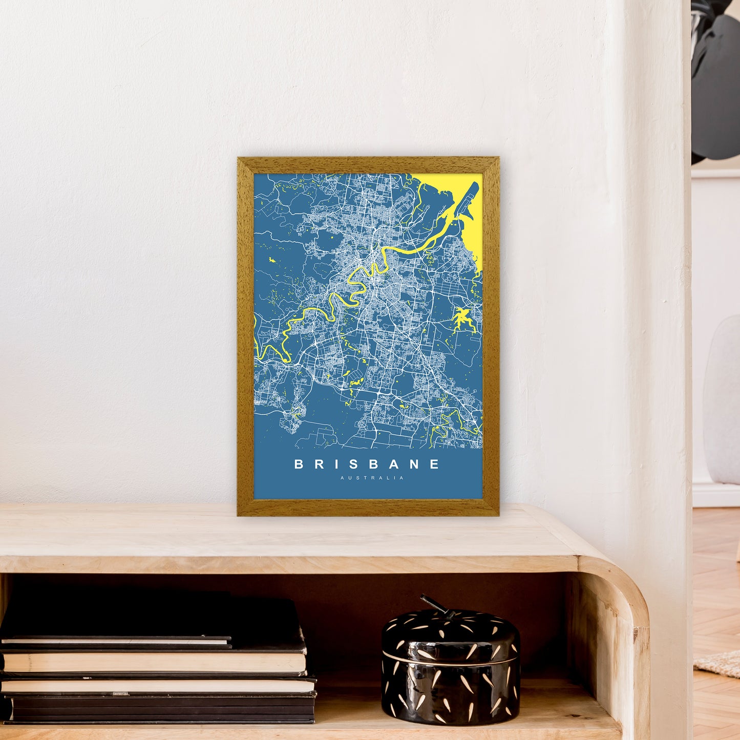 Brisbane I Art Print by UrbanMaps A3 Print Only