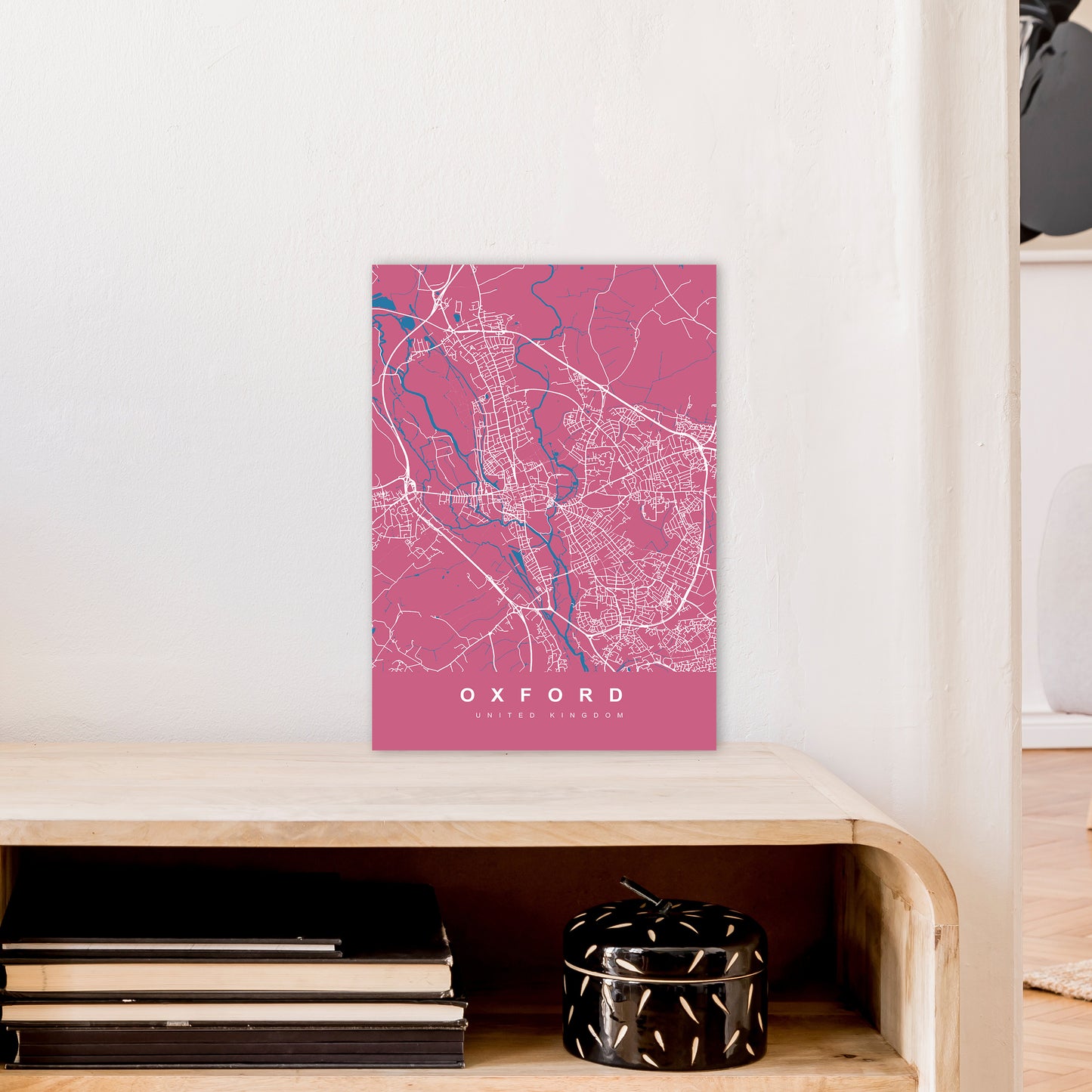 Oxford III Art Print by UrbanMaps A3 Black Frame